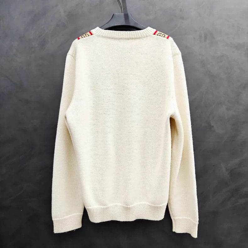 Gucci Gucci Double G pattern 100% wool V-neck sweater 2501-Nextar Size US L / EU 52-54 / 3 - 2 Thumbnail