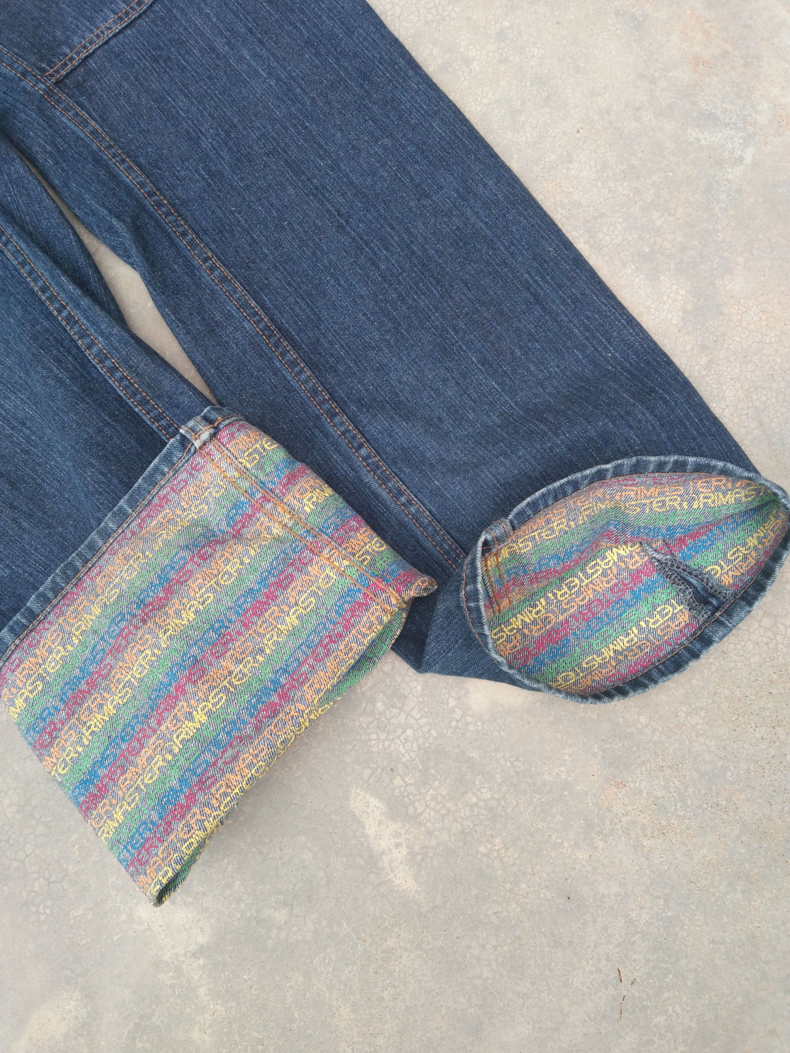 Japanese Brand Vintage Double Waist Rima Ster Avant Garde Jeans Style Size US 33 - 3 Thumbnail