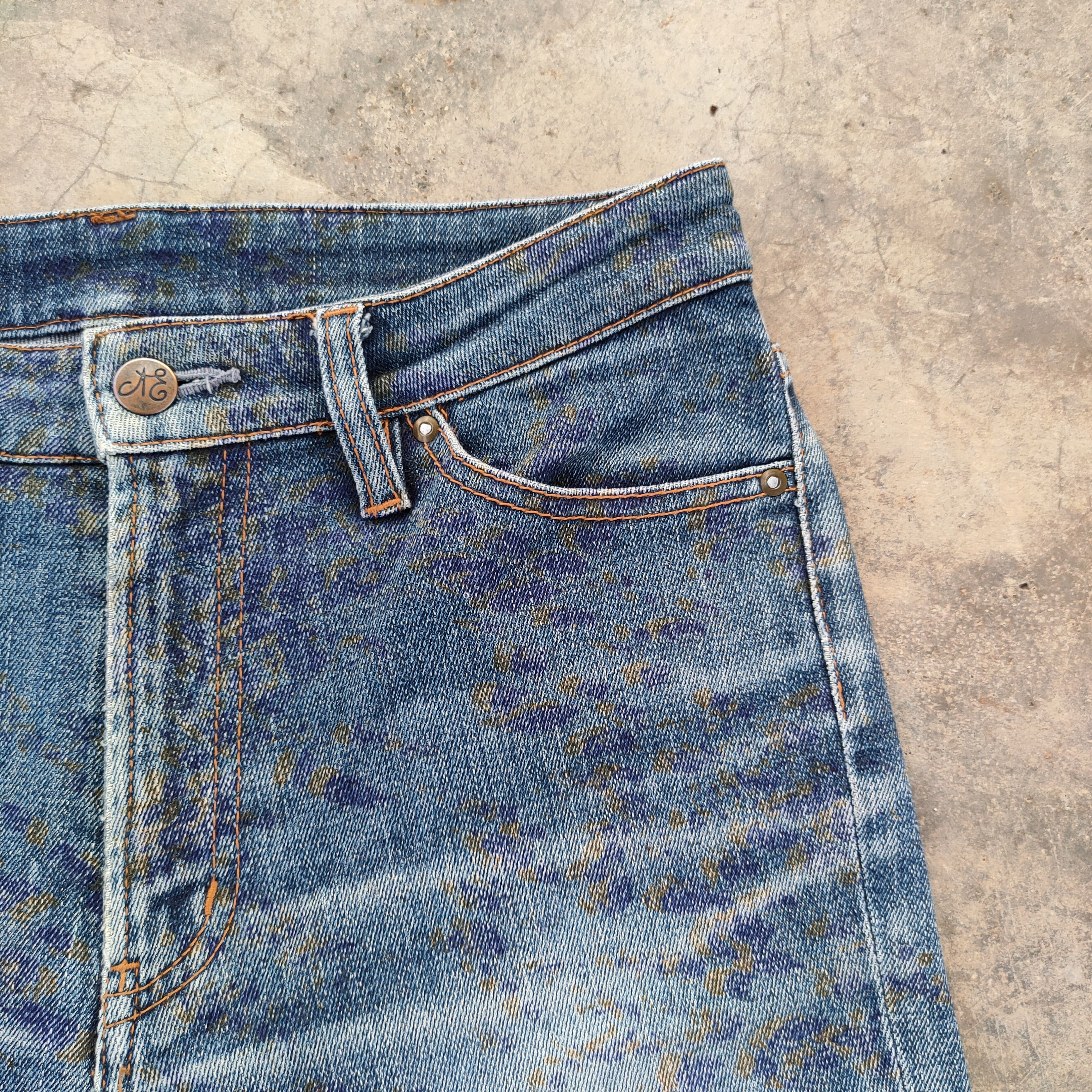 Japanese Brand W29 VINTAGE AE FLARE ART FADED JEANS DENIM PANTS Size US 29 - 14 Thumbnail
