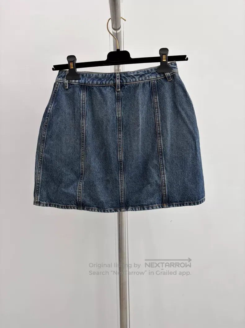 Chanel Chanel Blue double C denim skirt short skirt Size 42" / US 20 - 2 Thumbnail