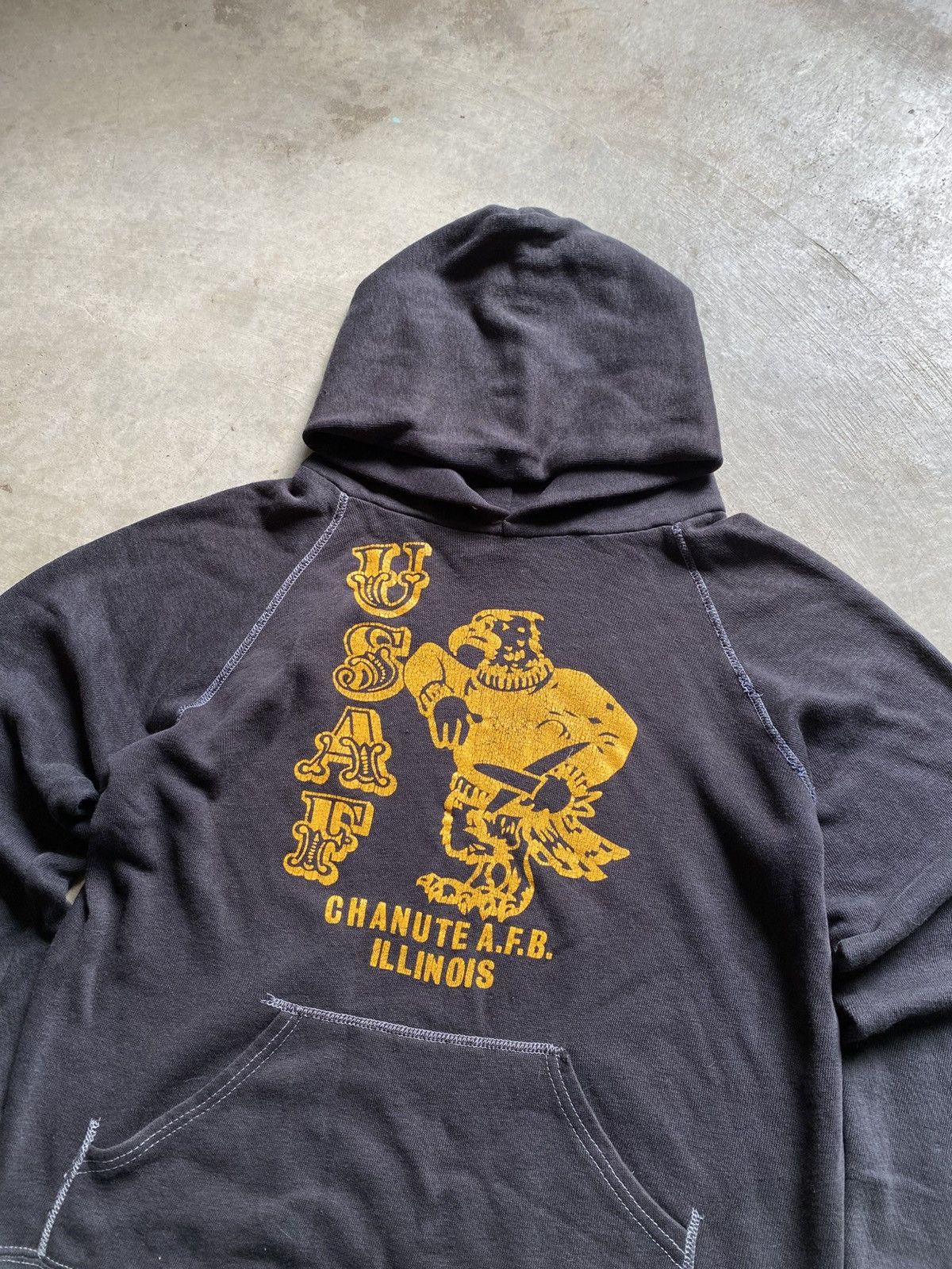 Vintage Vintage 70’s Usaf Thunder Bird Hoodie Size US M / EU 48-50 / 2 - 2 Thumbnail