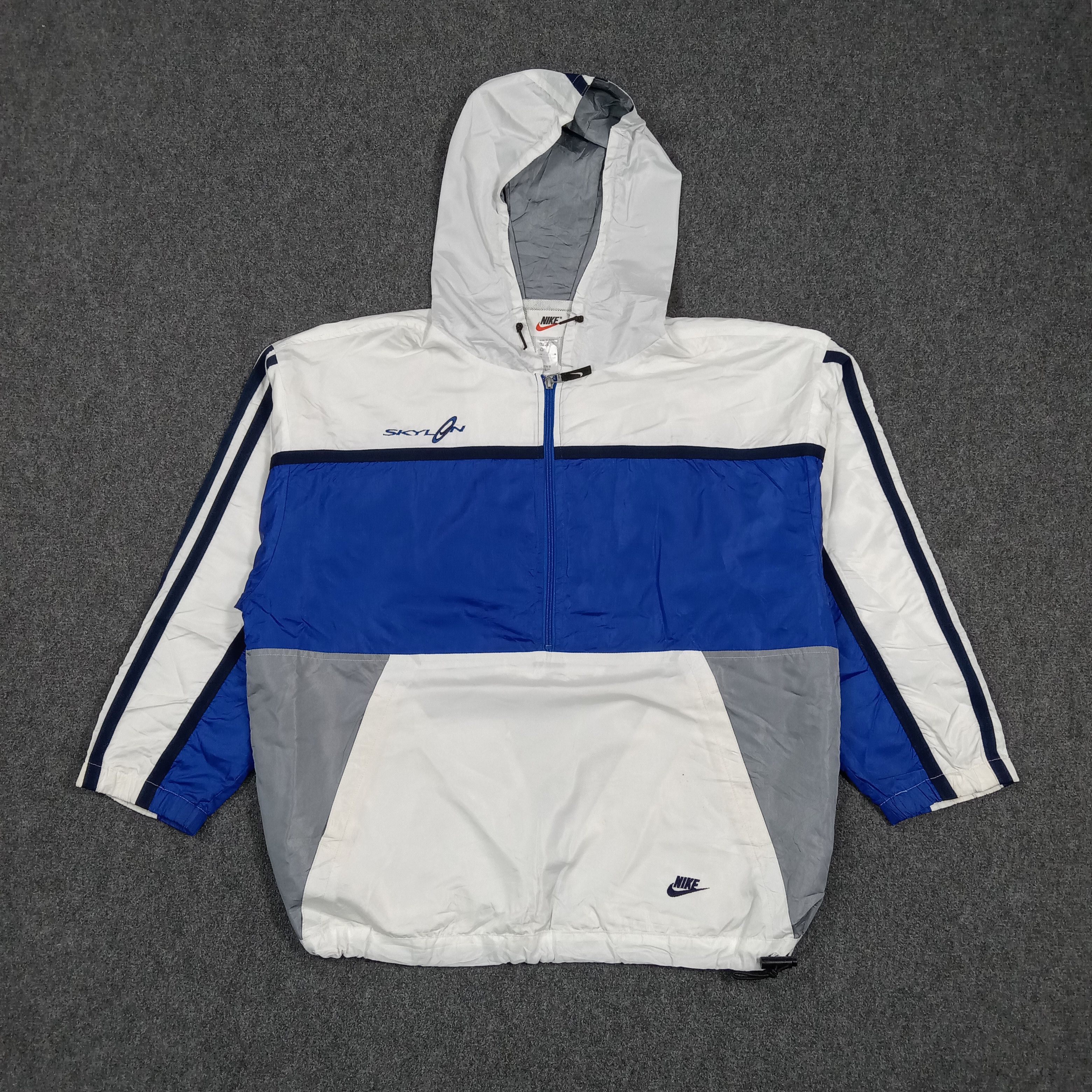 Nike Vintage 90's Nike Skylon Windbreaker Anorak Jacket C290N34 Size US XL / EU 56 / 4 - 1 Thumbnail