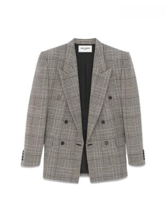Saint Laurent Paris Saint Laurent Plaid Blazer Size 38 Size S / US 4 / IT 40 - 1 Thumbnail