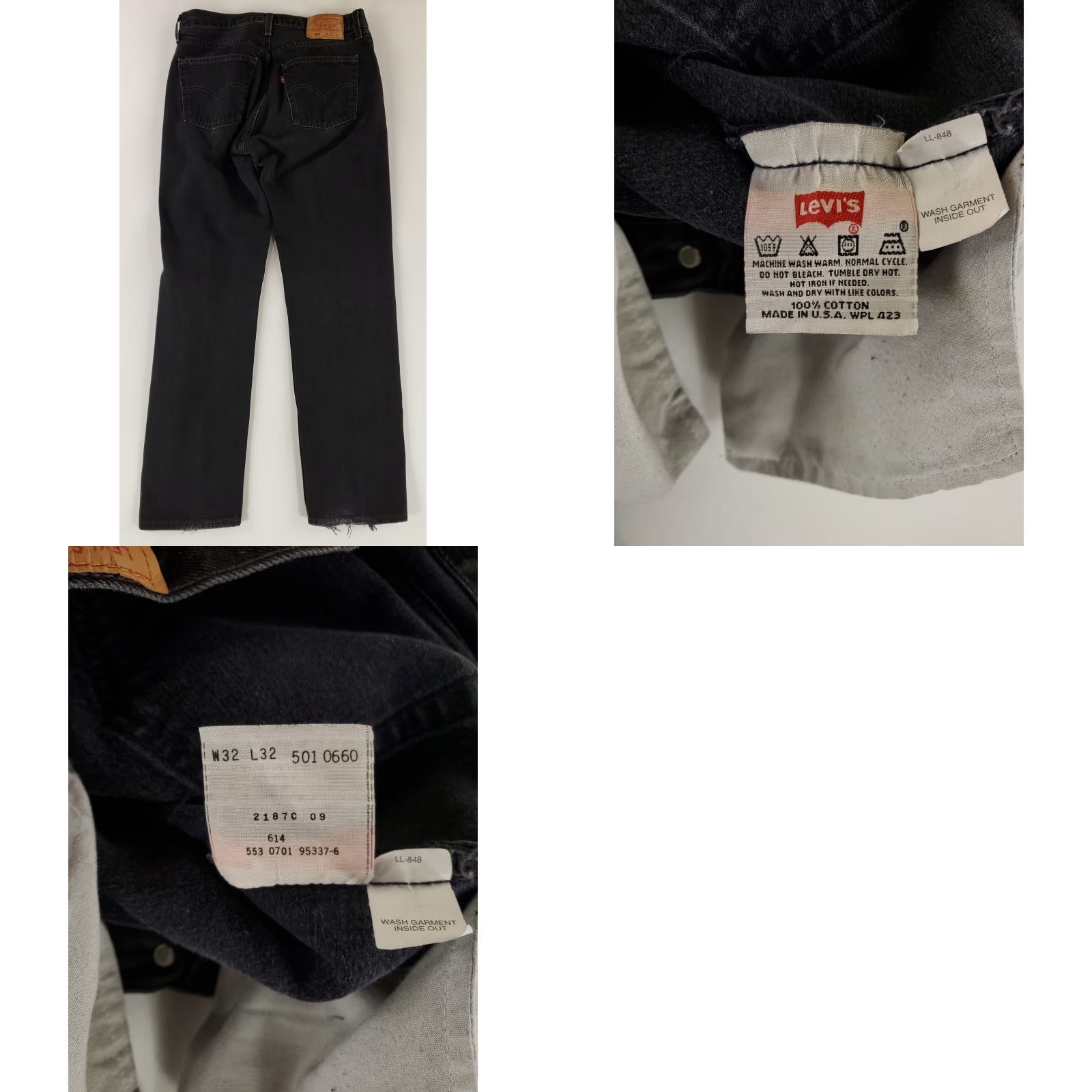 Levi's VINTAGE Levi's 501 Jeans VTG Y2K Black Made USA Mens 32x32 32x31 Actual Straight Hem wear BoysMam? Size US 32 / EU 48 - 8 Thumbnail