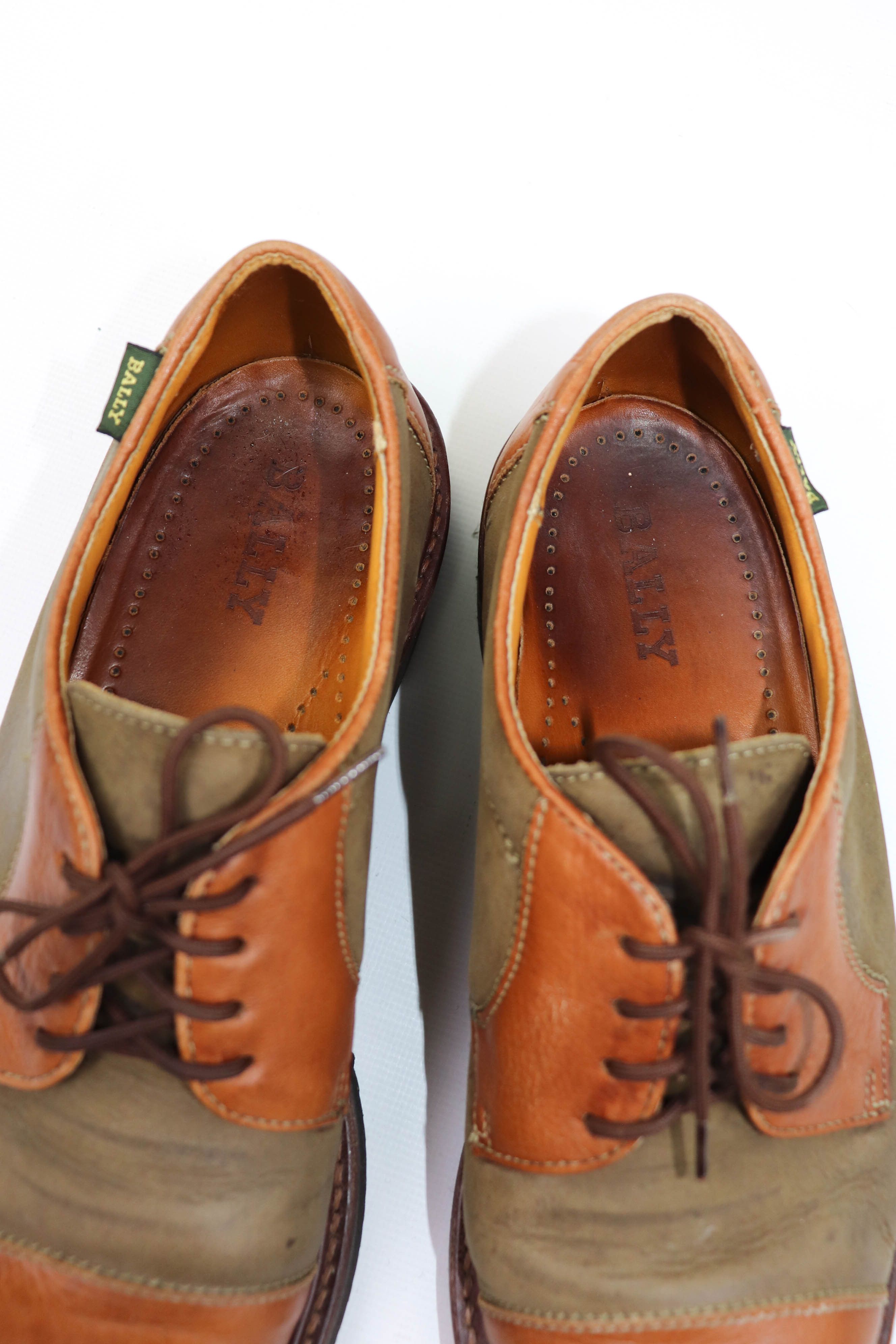 Bally BALLY Vintage Combined Nubuck/Leather Cap Toe Oxford Shoes Size US 9 / EU 42 - 10 Thumbnail