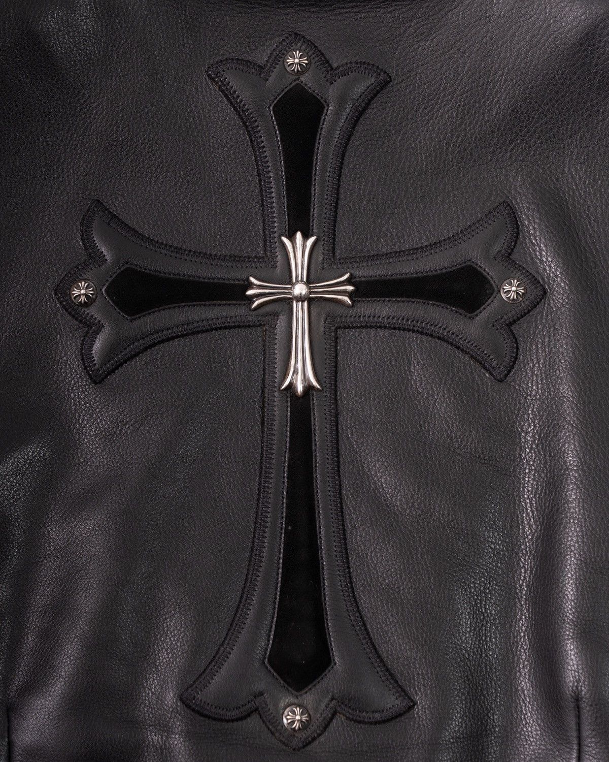 Chrome Hearts *RARE* Chrome Hearts 6 Buttons Cross Leather Vest Vintage Size US L / EU 52-54 / 3 - 10 Thumbnail