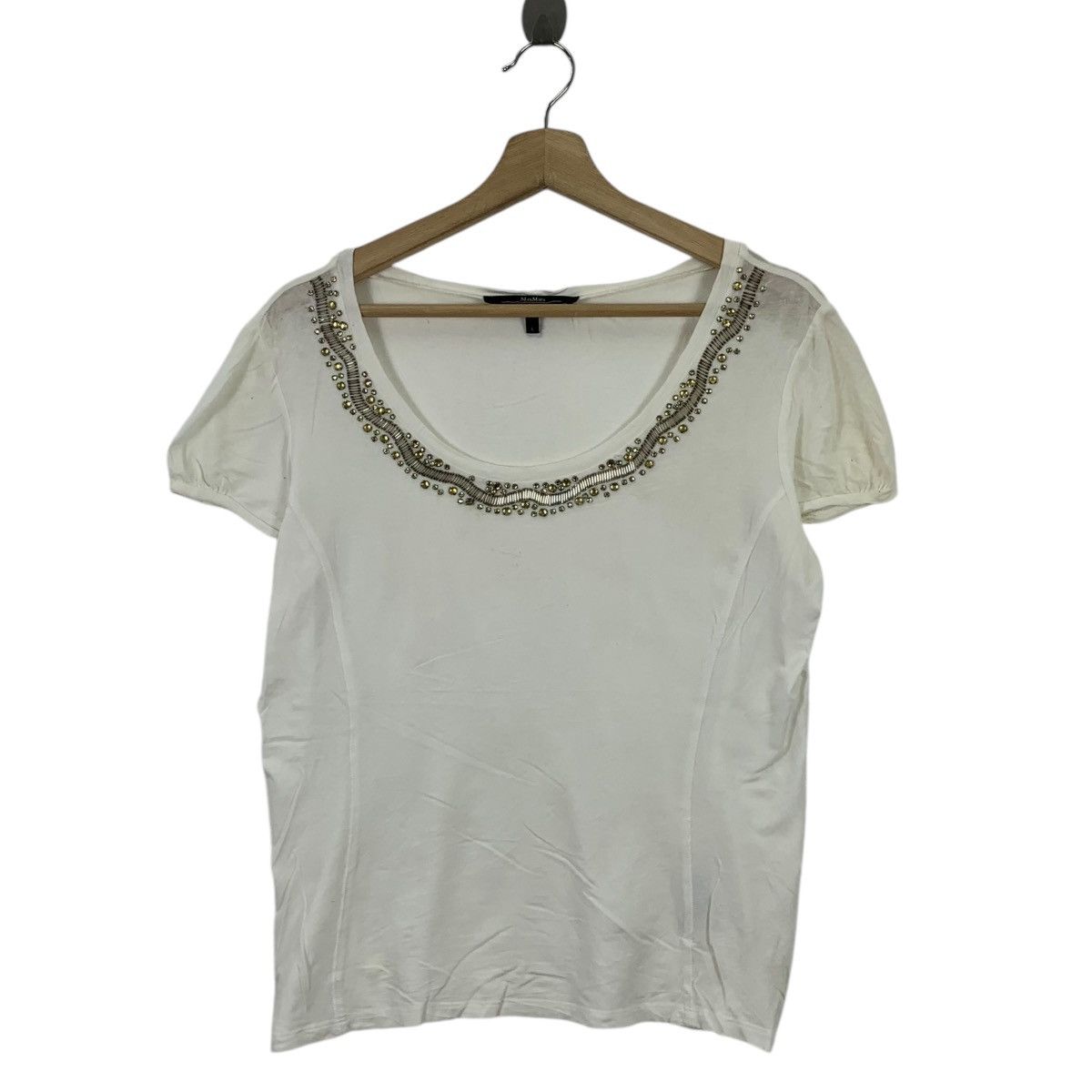Max Mara MAX MARA WEEKEND LINE Collection Swarovski Tee Shirt Top Size S / US 4 / IT 40 - 1 Thumbnail