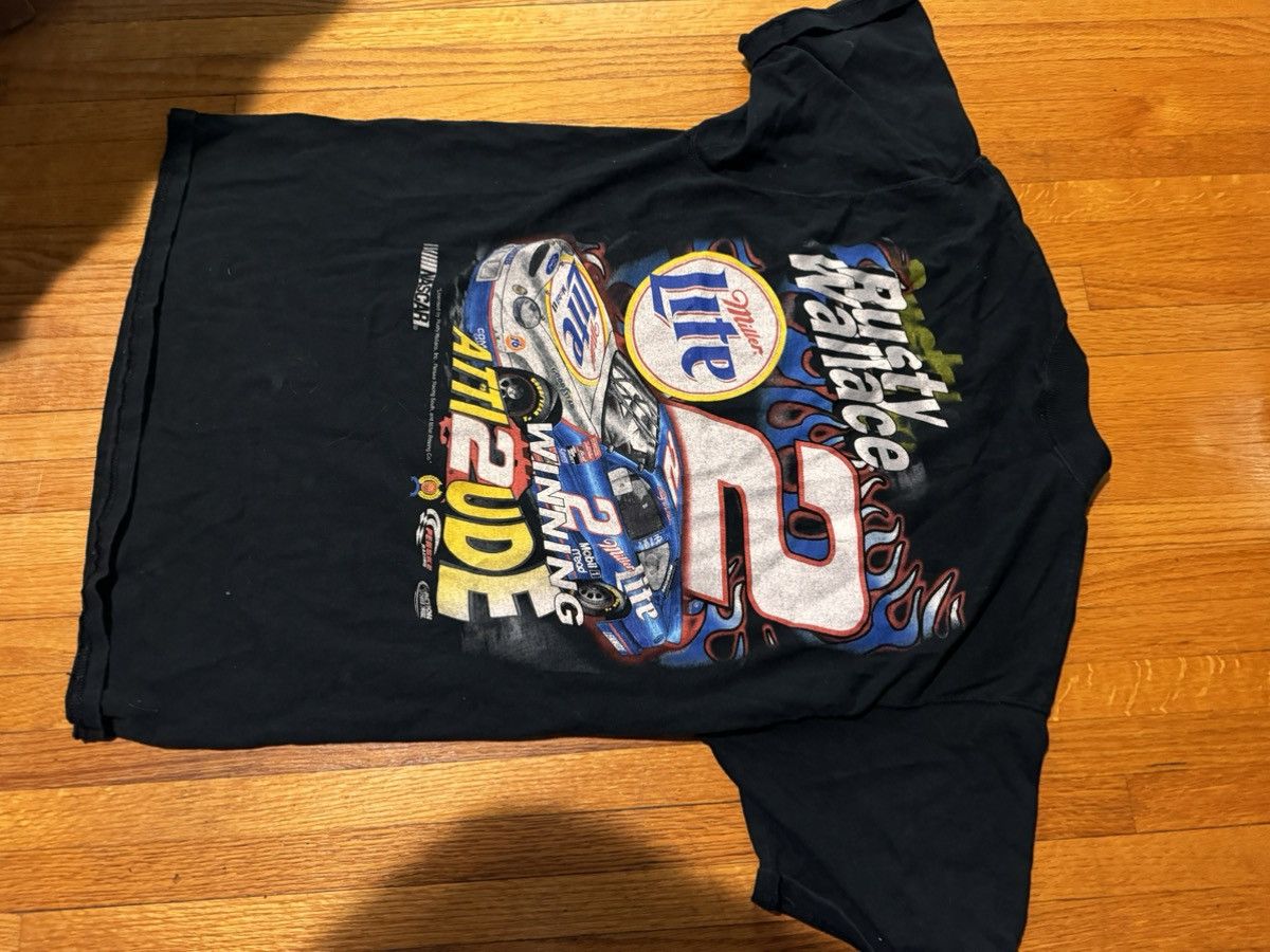 Vintage Rusty Wallace miller lite racing tee Size US L / EU 52-54 / 3 - 2 Thumbnail