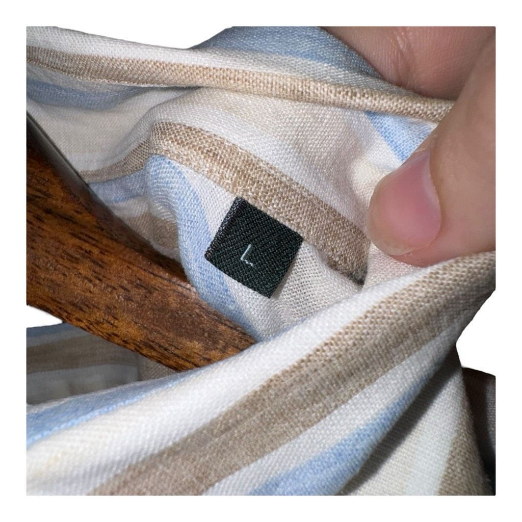 Canali Canali Pure Linen Made in Italy Button Up Shirt L Size US L / EU 52-54 / 3 - 3 Thumbnail