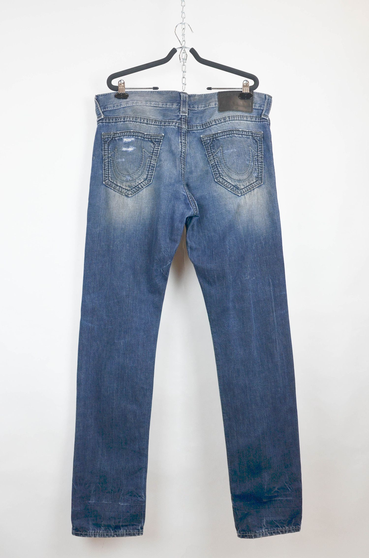 True Religion True Religion Dean Relaxed Slashed Big QT Jeans - Size 33 Size US 33 - 2 Thumbnail