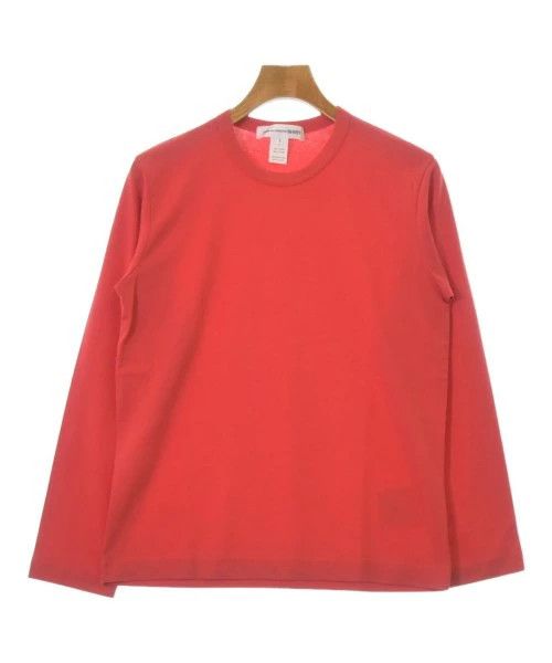 T-Shirts Long Sleeve Crewneck Cotton Pullover Red