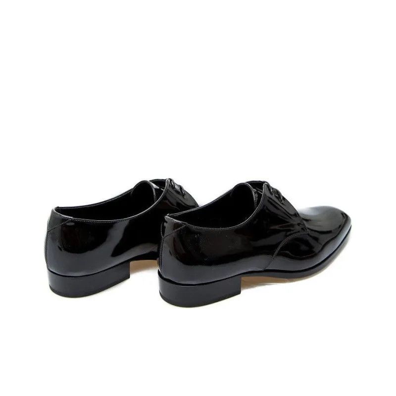 Saint Laurent Paris o1bcso1str1224 Wyatt Derbies In Shiny Leather in Black Size US 6 / EU 39 - 3 Thumbnail