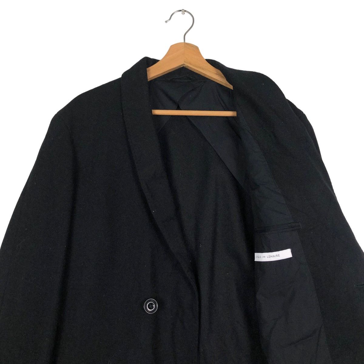 Lemaire 🔥Rich Black Long Fly Jacket Double Breast Uniqlo Lemaire Size US S / EU 44-46 / 1 - 12 Thumbnail