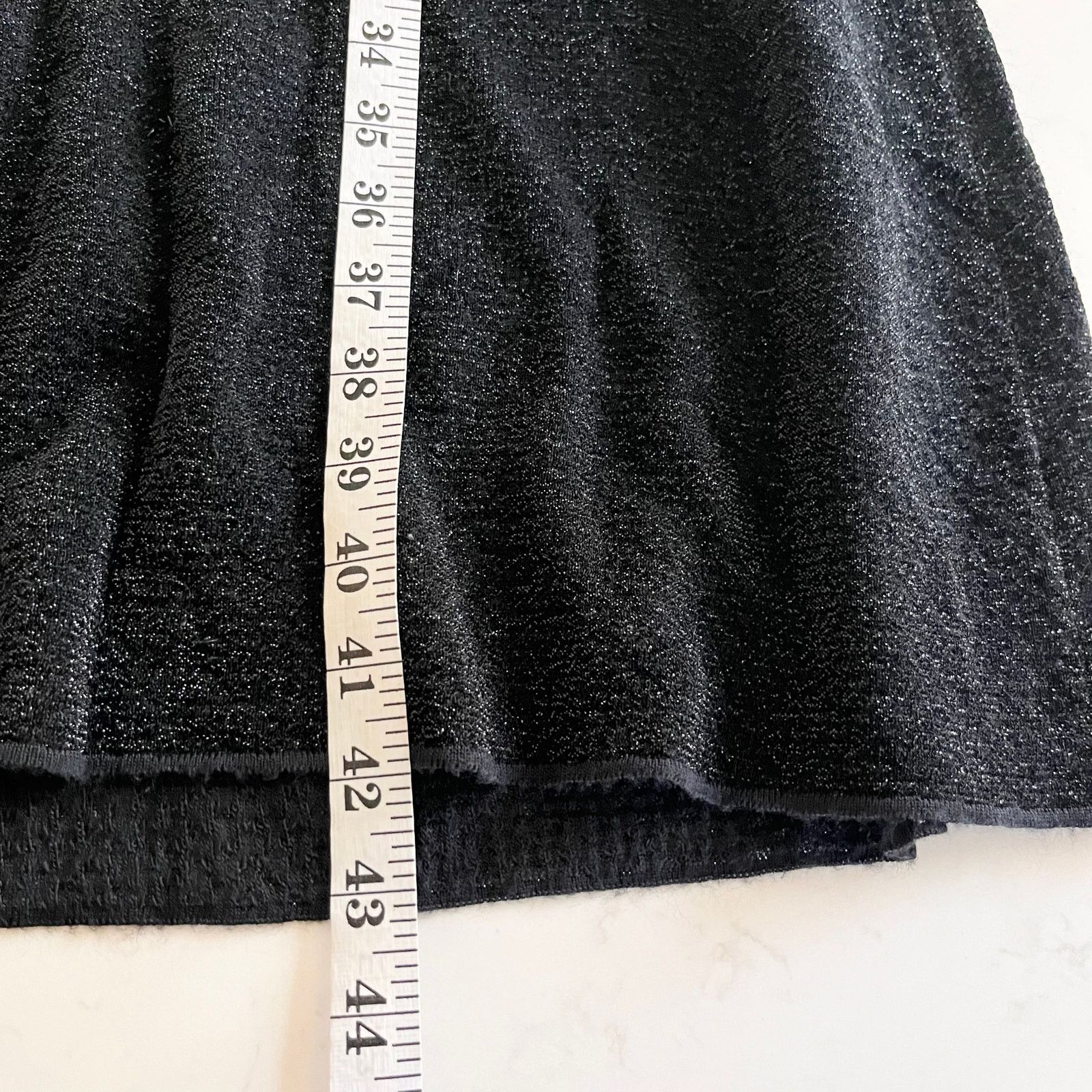 Tory Burch Black Isabelle Wool Metallic Sweater Dress Large