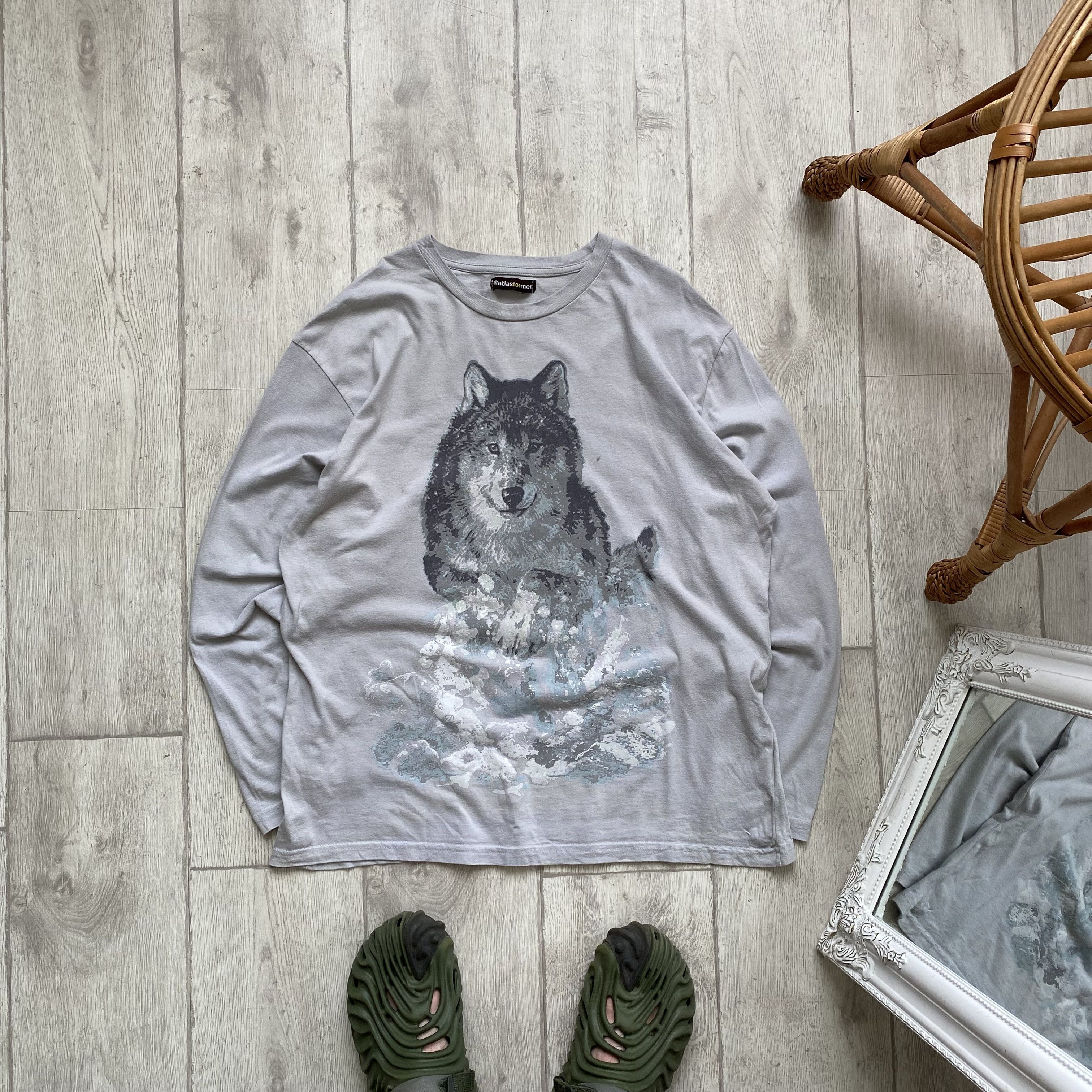 The Mountain 🐺Vintage 00s Wolf logo Long sleeve T-shirt Husky Dog Size US L / EU 52-54 / 3 - 1 Thumbnail