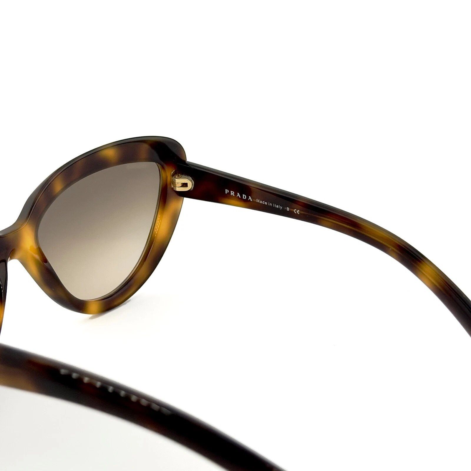 Prada PRADA 08R ORNATE PR08RS Brown Havana Cat Eye Sunglasses 08RS Size ONE SIZE - 7 Thumbnail