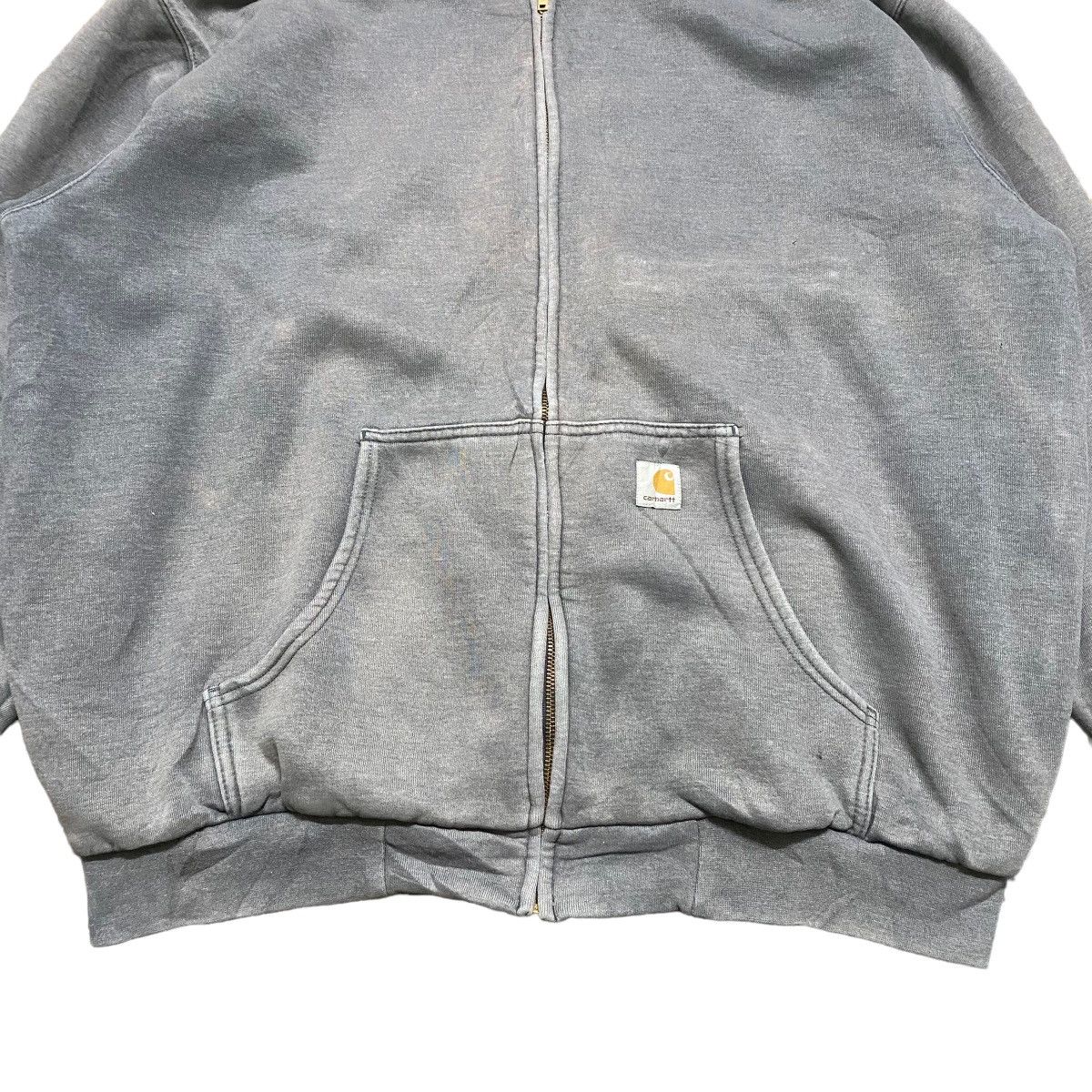 Carhartt Vintage 90s Carhartt Hoodie Thermal Sun Faded Size US XL / EU 56 / 4 - 4 Thumbnail