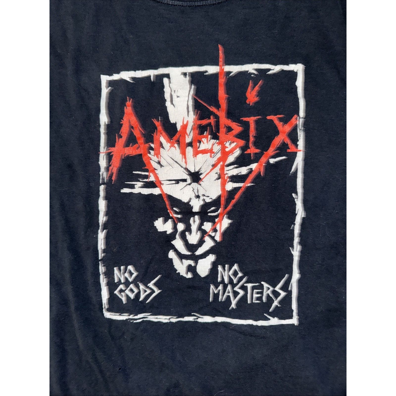 Band Tees × Vintage Vintage Amebix Band T-Shirt Black 3XL 27x30 Distressed Y2K Size US XXL / EU 58 / 5 - 2 Thumbnail
