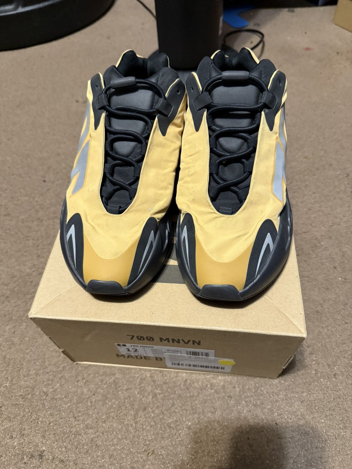 Adidas Yeezy 700 MNVN “Yellow Flux” Size US 12 / EU 45 - 6 Thumbnail