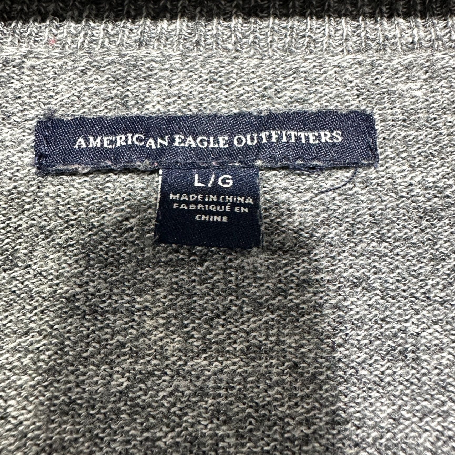 American Eagle Outfitters American Eagle Outfitters Sweater Womens Large Gray Cotton V-Neck Split Hem Ribbed Sleeve Size L / US 10 / IT 46 - 4 Thumbnail