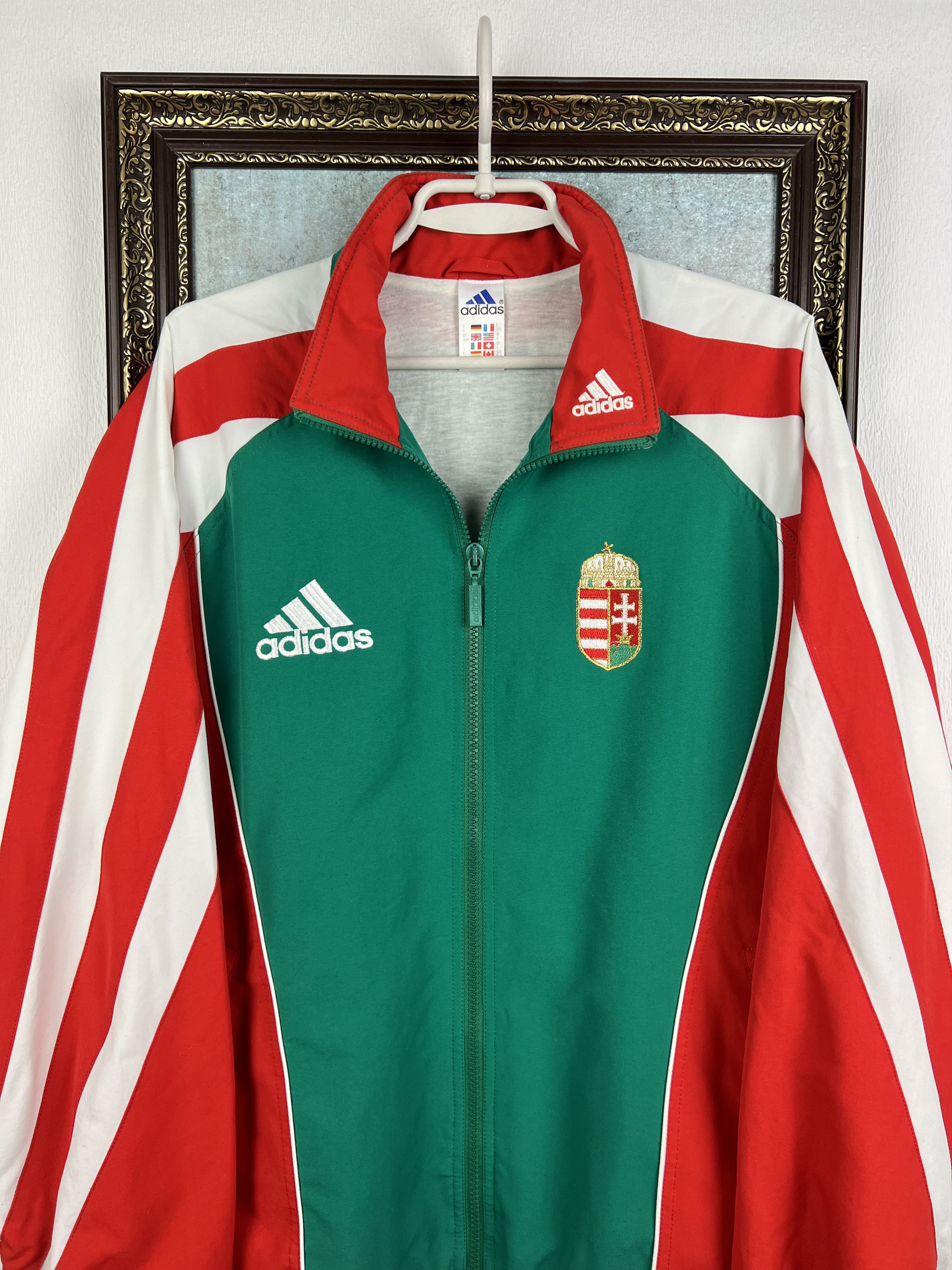 Adidas Vintage Hungary Football Jacket Track Top Soccer National Size US M / EU 48-50 / 2 - 2 Thumbnail