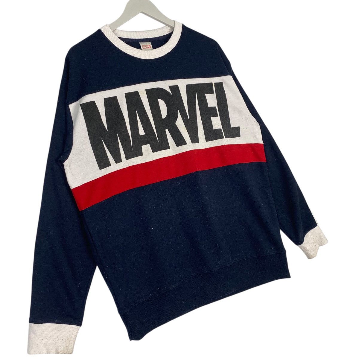 Other Vintage Marvel Printed Logo Crewneck Sweatshirt NavyBlue Size US L / EU 52-54 / 3 - 3 Thumbnail