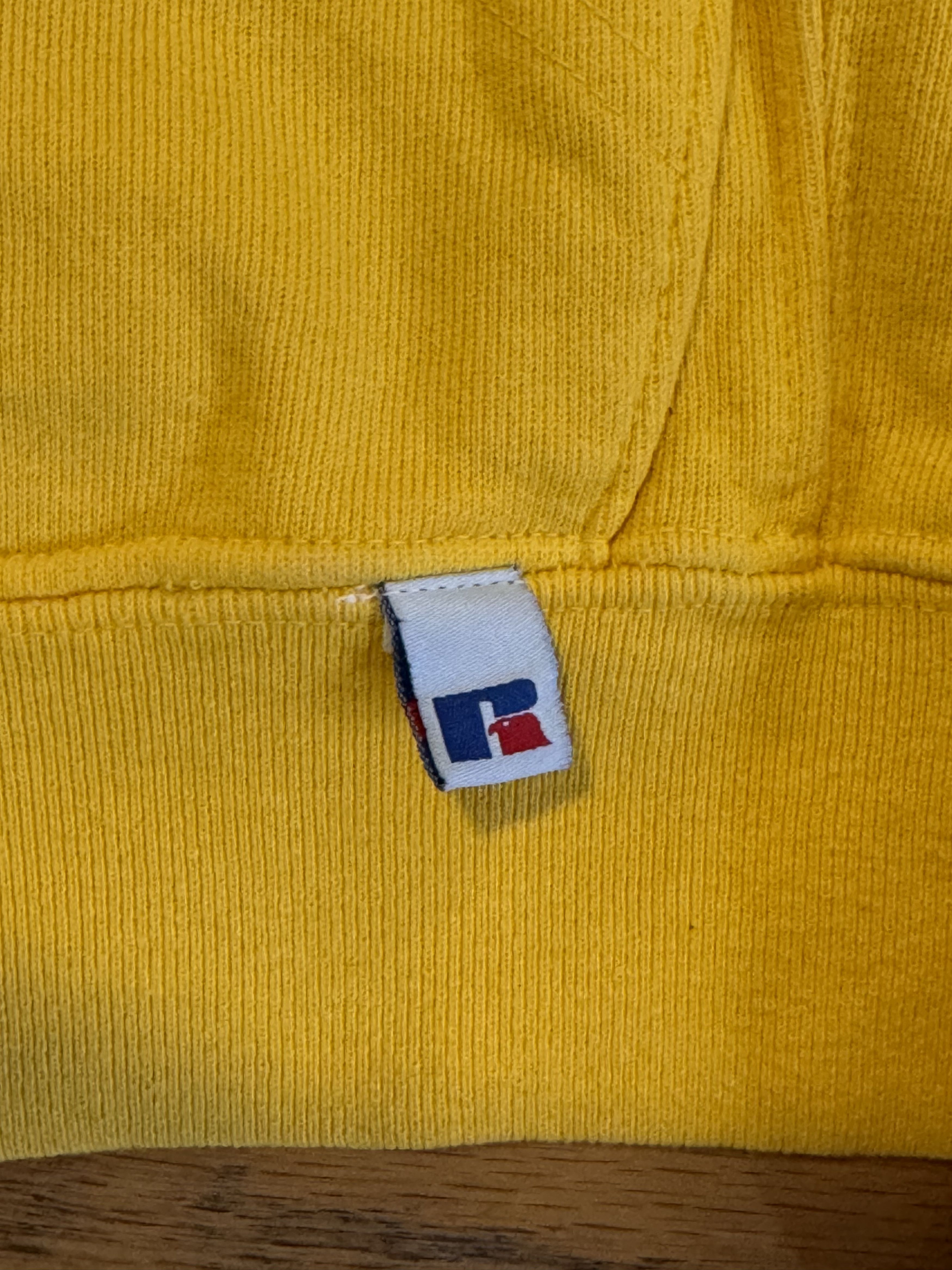 Kith × Russell Athletic Kith x Russell Athletic Reverse Hoodie - Yellow - Size XS Size US XS / EU 42 / 0 - 5 Thumbnail