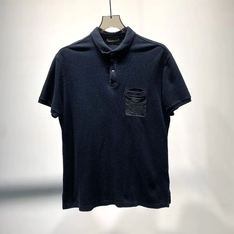 Versace Versace Black Cotton Men's Polo Shirt 0089 Size US L / EU 52-54 / 3 - 1 Thumbnail