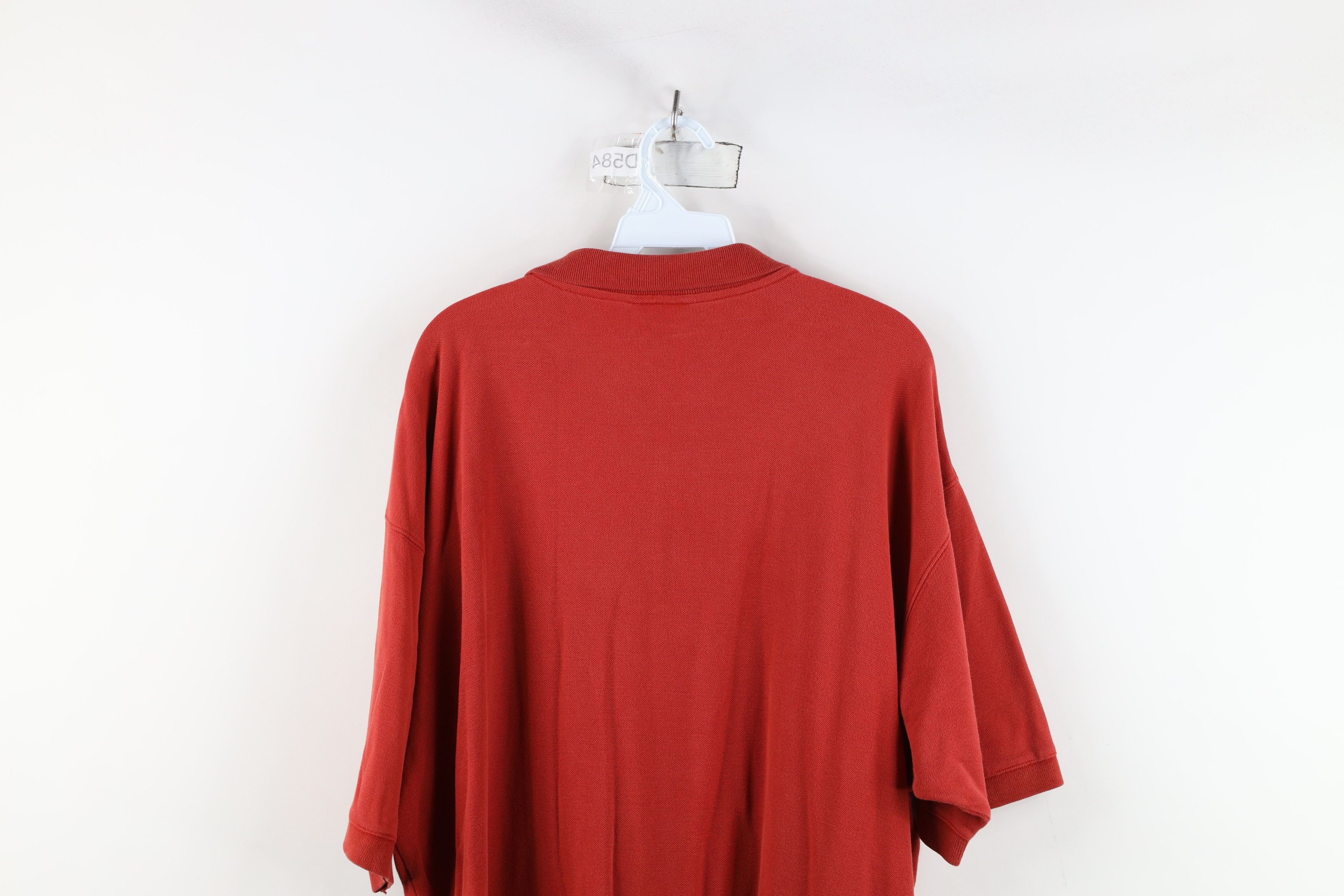 Patagonia × Vintage Vintage Patagonia Spell Out Organic Cotton Polo Shirt Red Size US XXL / EU 58 / 5 - 13 Thumbnail