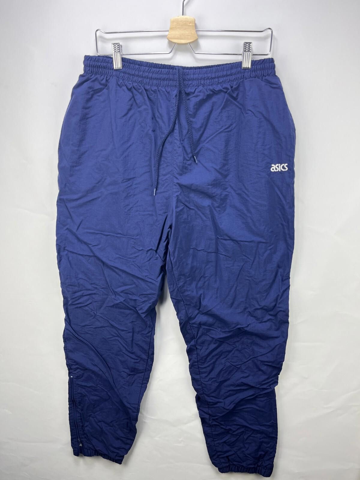 Asics Vintage 90s Asics Windbreaker Track Pants Lined Large Size US 34 / EU 50 - 1 Thumbnail