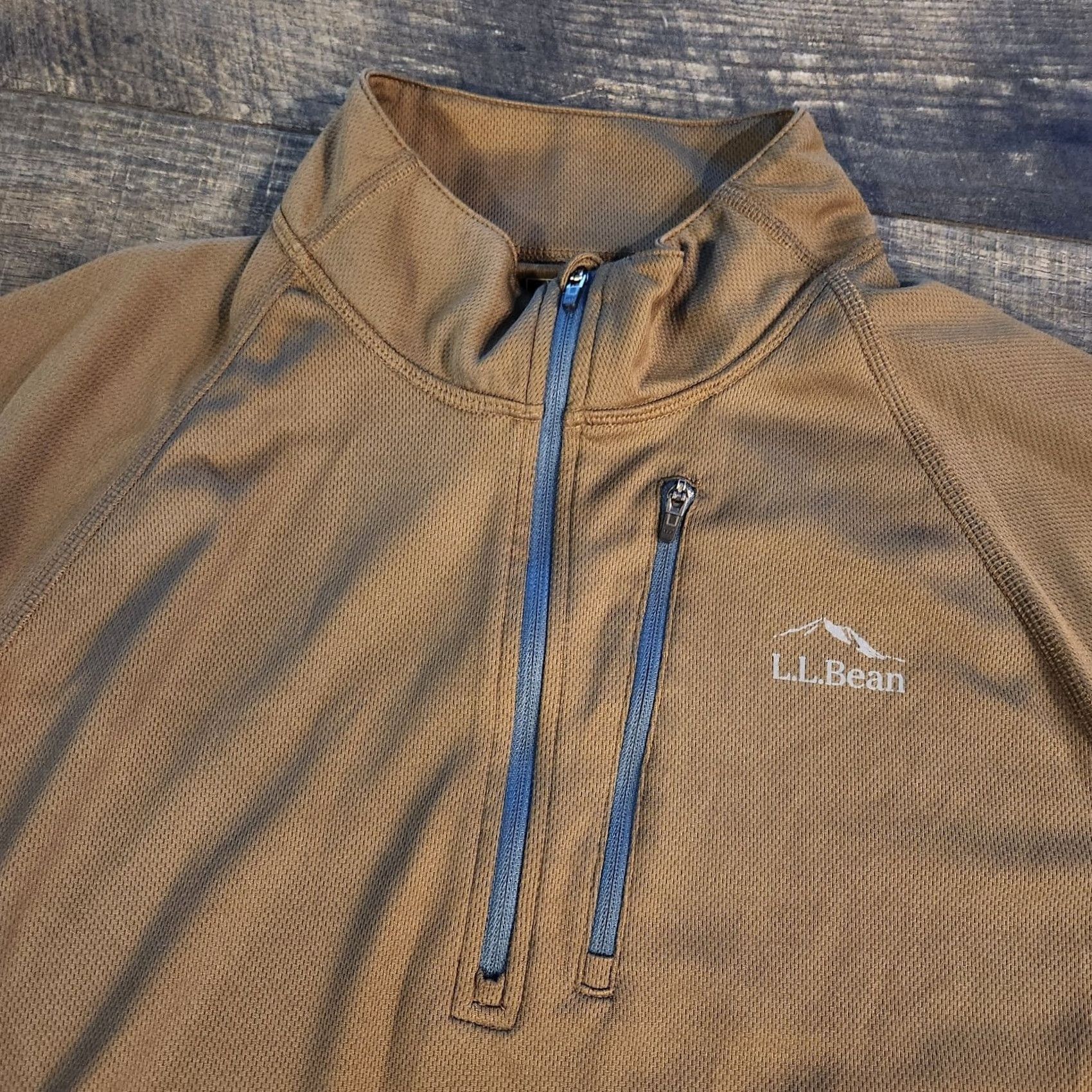 Vintage VINTAGE L.L. Bean Ridge Runner 1/4 Zip Pullover Men M Olive Performance Slight Fitted Shirt Size US M / EU 48-50 / 2 - 2 Thumbnail