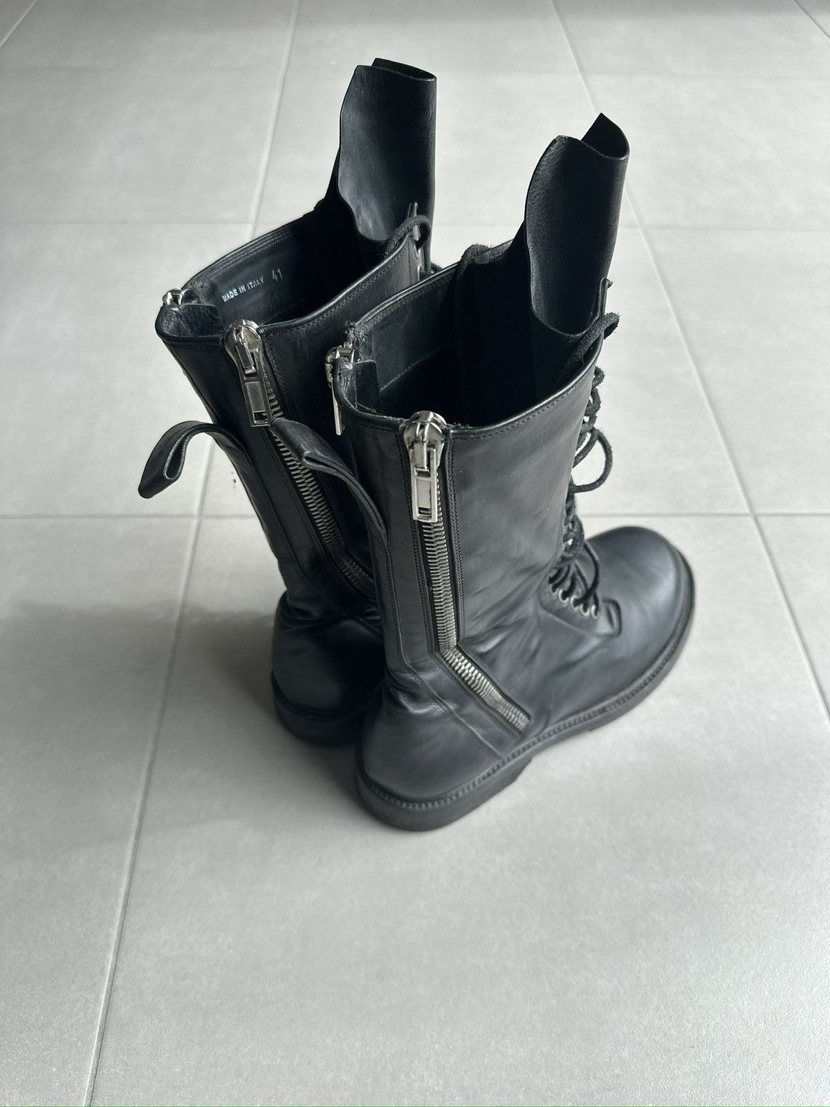Rick Owens Rick Owens AW16 “Mastodon” high combat boots Size US 9 / EU 42 - 7 Thumbnail