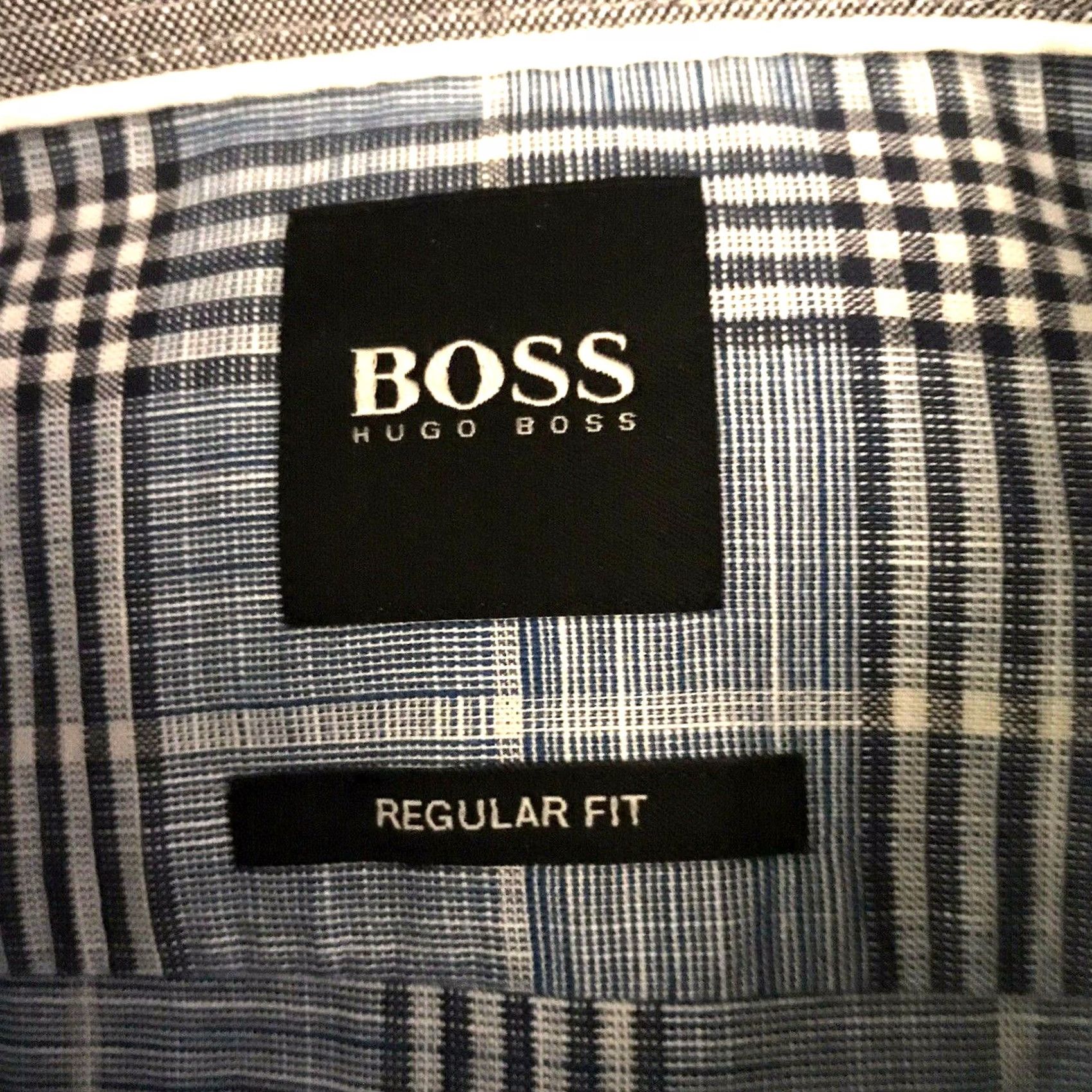 Hugo Boss BOSS Hugo Boss Shirt Mens S Blue Plaid Regular Fit Button-Up Long Sleeve Collared 100% Cotton NEW Size US S / EU 44-46 / 1 - 2 Thumbnail