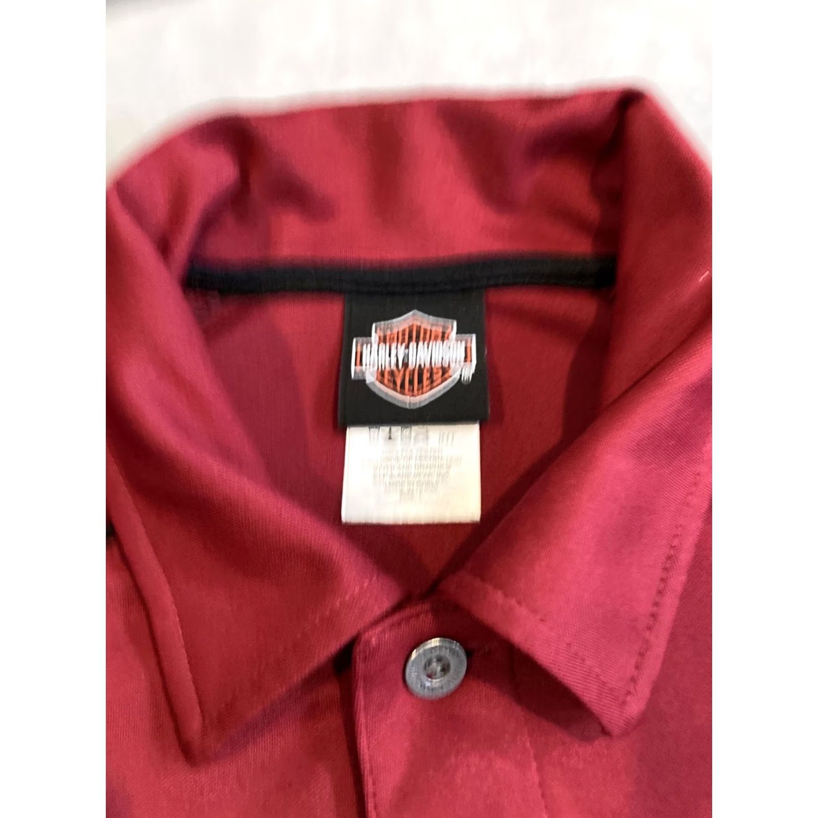 Harley Davidson Harley Davidson Golf Polo Shirt - Mens Burgundy Short Sleeve - Size L Size US L / EU 52-54 / 3 - 4 Thumbnail