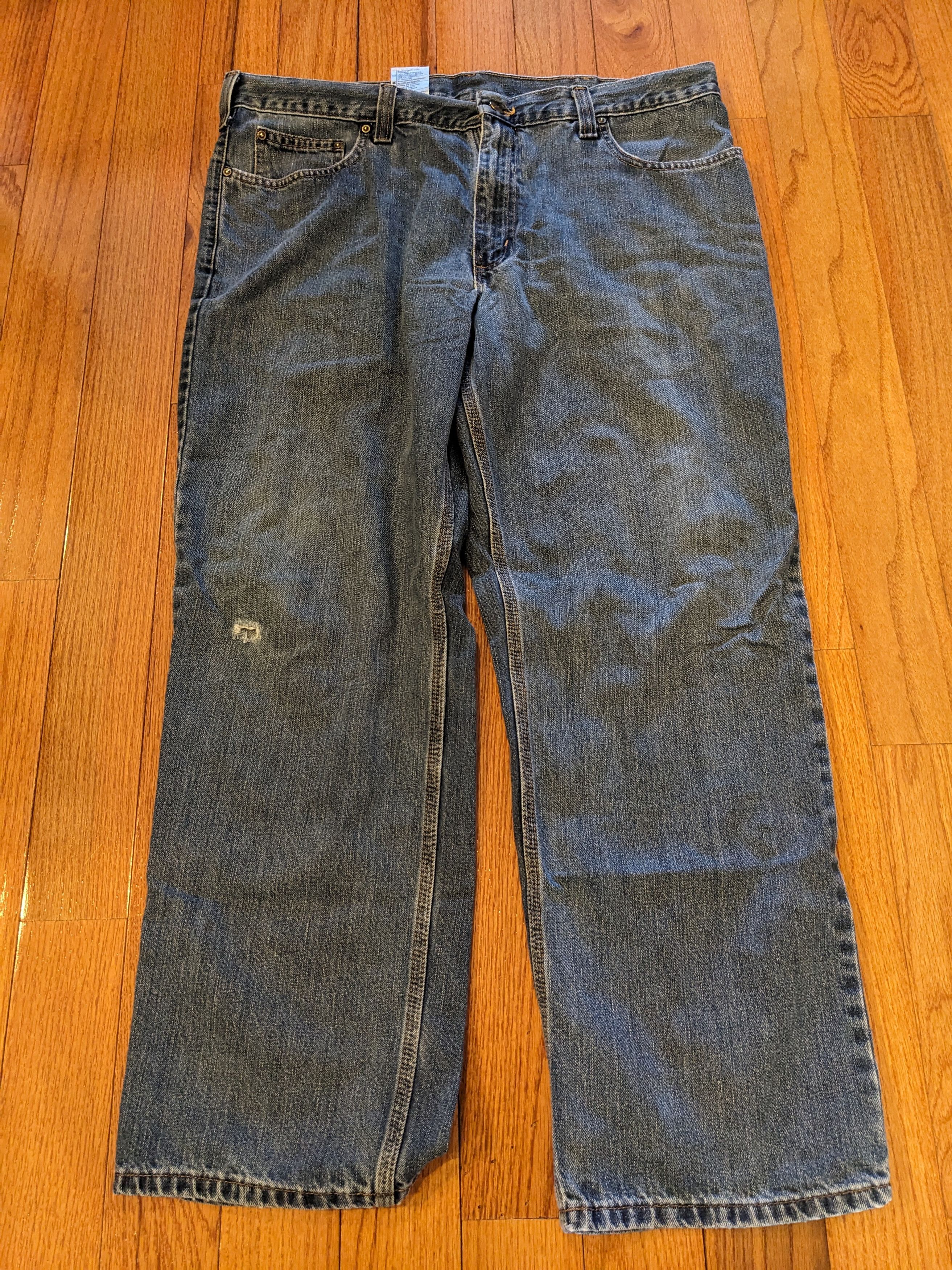Carhartt × Vintage Vintage Carhartt 101483-968 38 x 30 Blue Denim Jeans Size US 38 / EU 54 - 3 Thumbnail