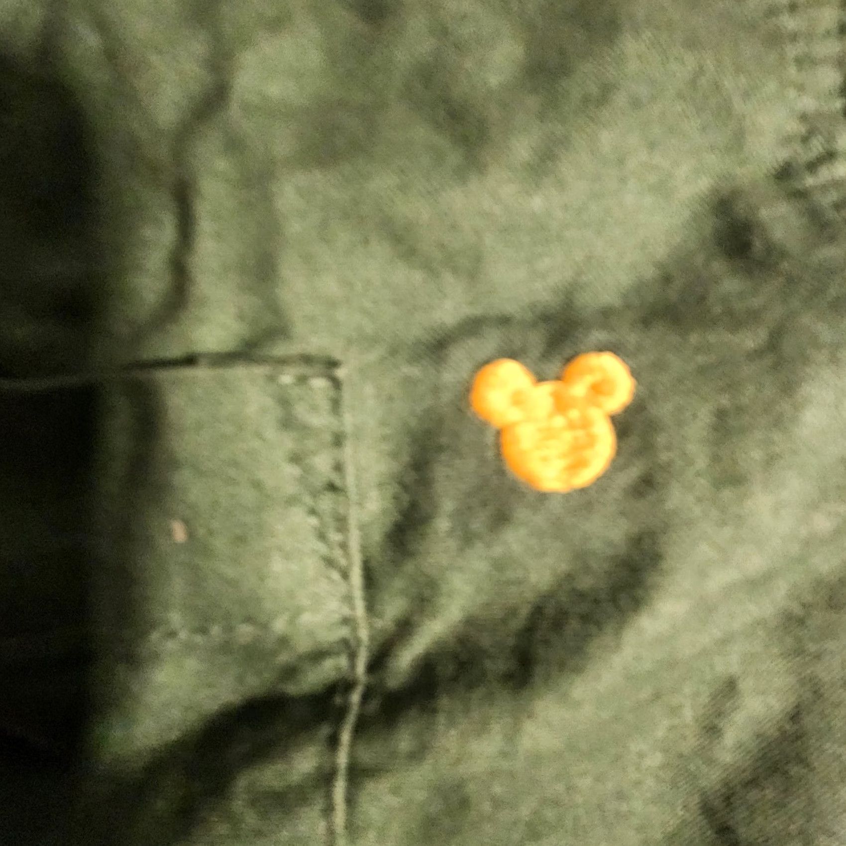 Disney VINTAGE? No. Disney Shirt Mens XL Green Button Front Allover Embroidered Mickey Mouse Print Size US XL / EU 56 / 4 - 2 Thumbnail