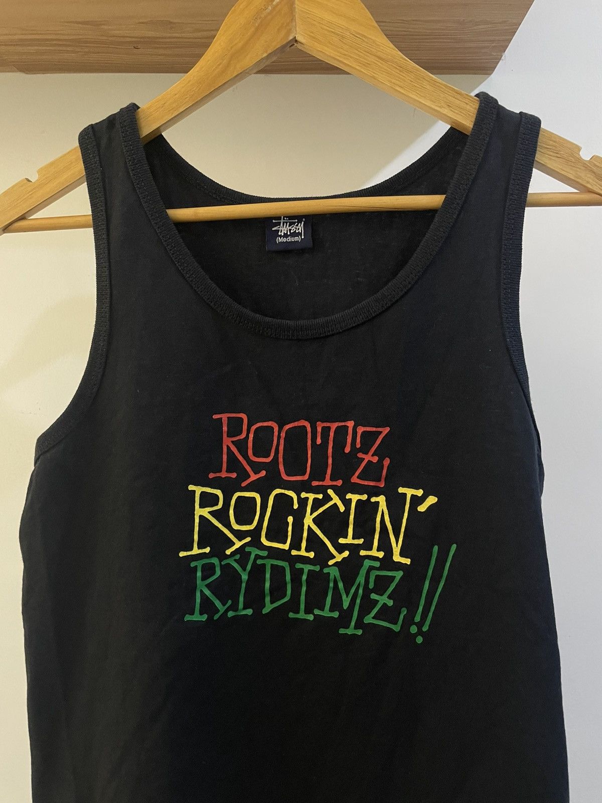 Stussy × Vintage Vintage Stussy ROOTZ ROCKIN® RYDIMZ !! Tank Top Size US M / EU 48-50 / 2 - 3 Thumbnail