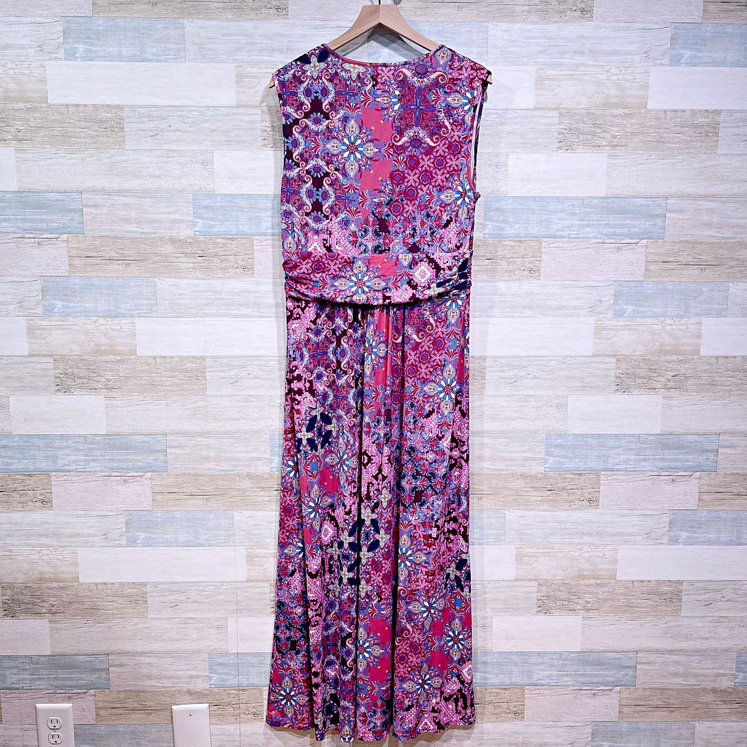 Other Garnet Hill Soleil Maxi Dress Purple Medallion Womens XL Size XL / US 12-14 / IT 48-50 - 3 Thumbnail
