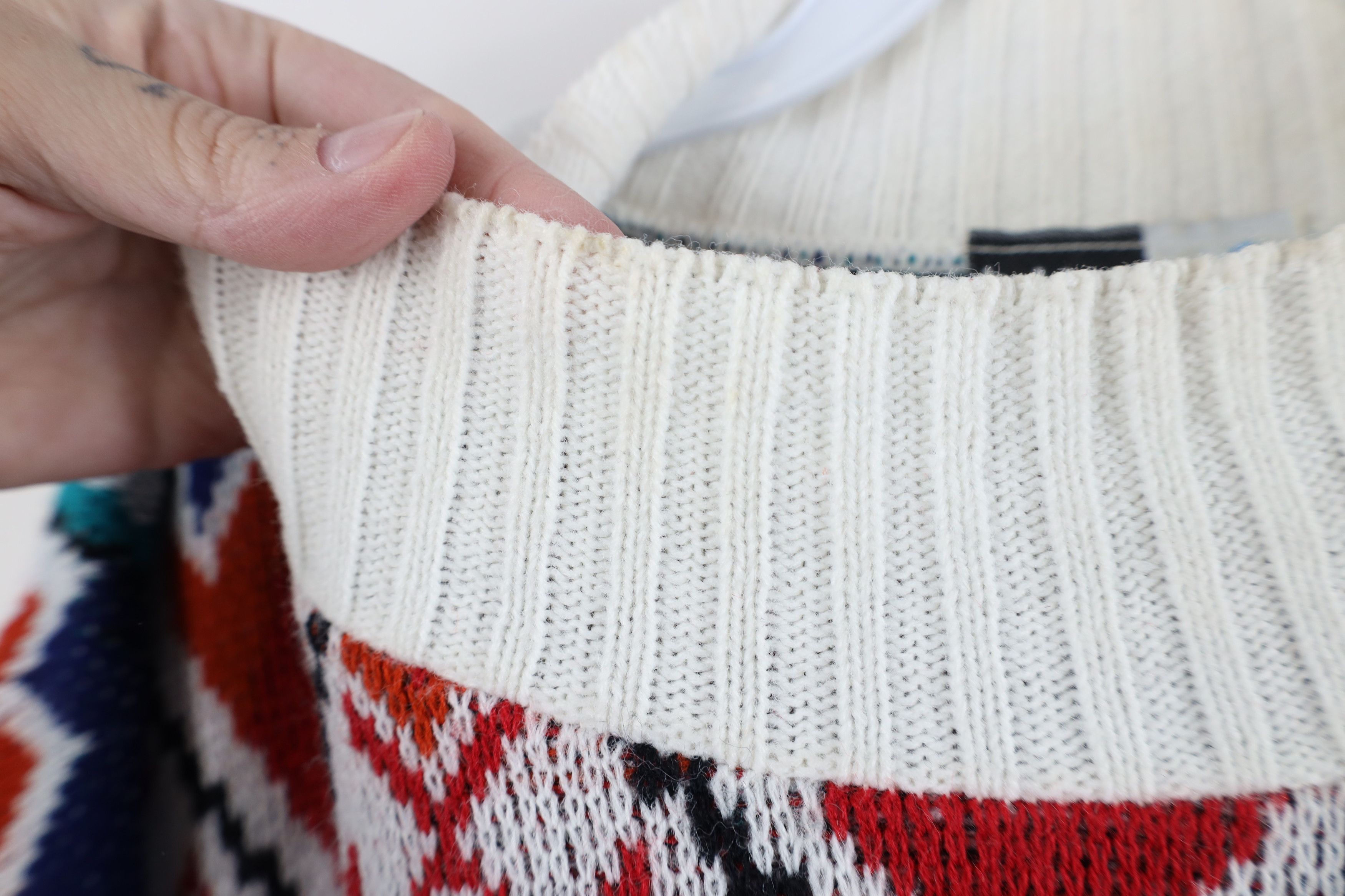 Vintage Vintage 90s Streetwear Fair Isle Knit Mock Neck Sweater USA Size L / US 10 / IT 46 - 4 Thumbnail