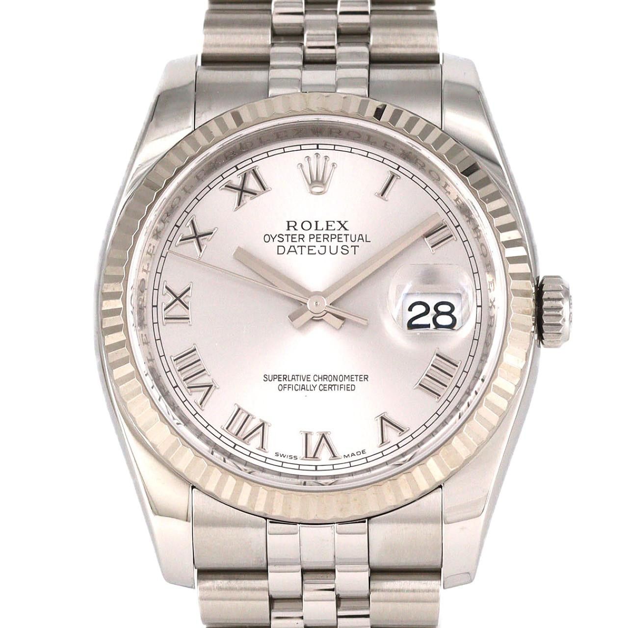Rolex Rolex Datejust Stainless Steel x White Gold Watch Precious Metal Automatic 116234 DUTY FREE for USA