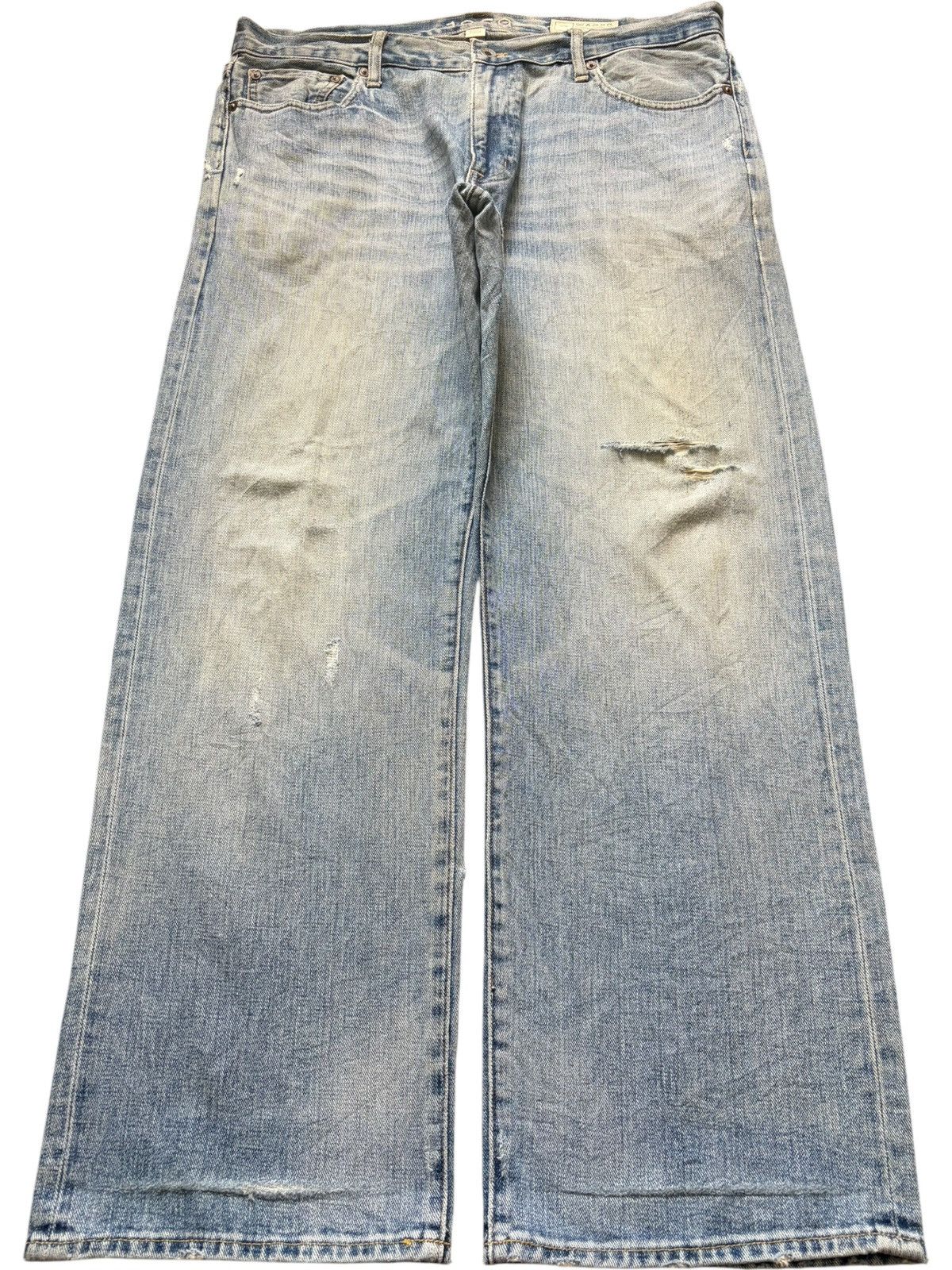Gap Vintage Gap Mud Wash Distressed Baggy Jeans Size US 38 / EU 54 - 1 Thumbnail
