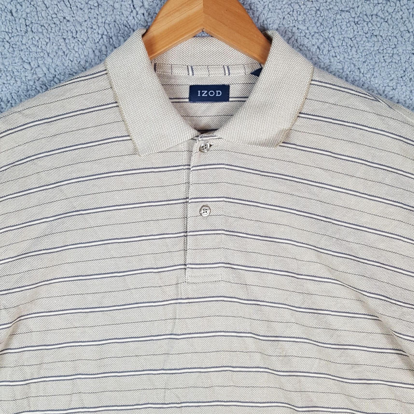 Vintage Vintage Preppy Striped Knit Size M Collar Surf Grunge Short Sleeve Polo Shirt Size US M / EU 48-50 / 2 - 2 Thumbnail
