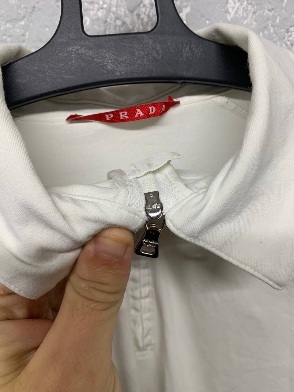 Prada Vintage 2007 Prada Quarter Zip Back Pocket Shortsleeve Size US S / EU 44-46 / 1 - 9 Thumbnail