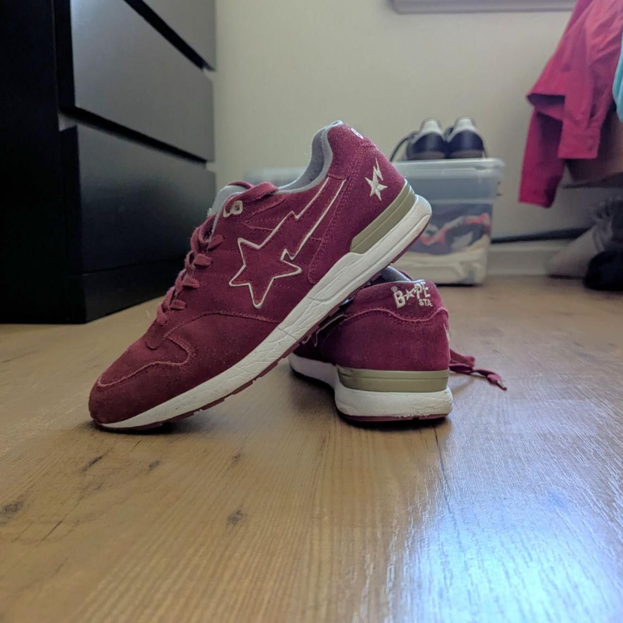 Bape Bape Sta Runners in Burgandy☀️ Size US 8 / EU 41 - 6 Thumbnail