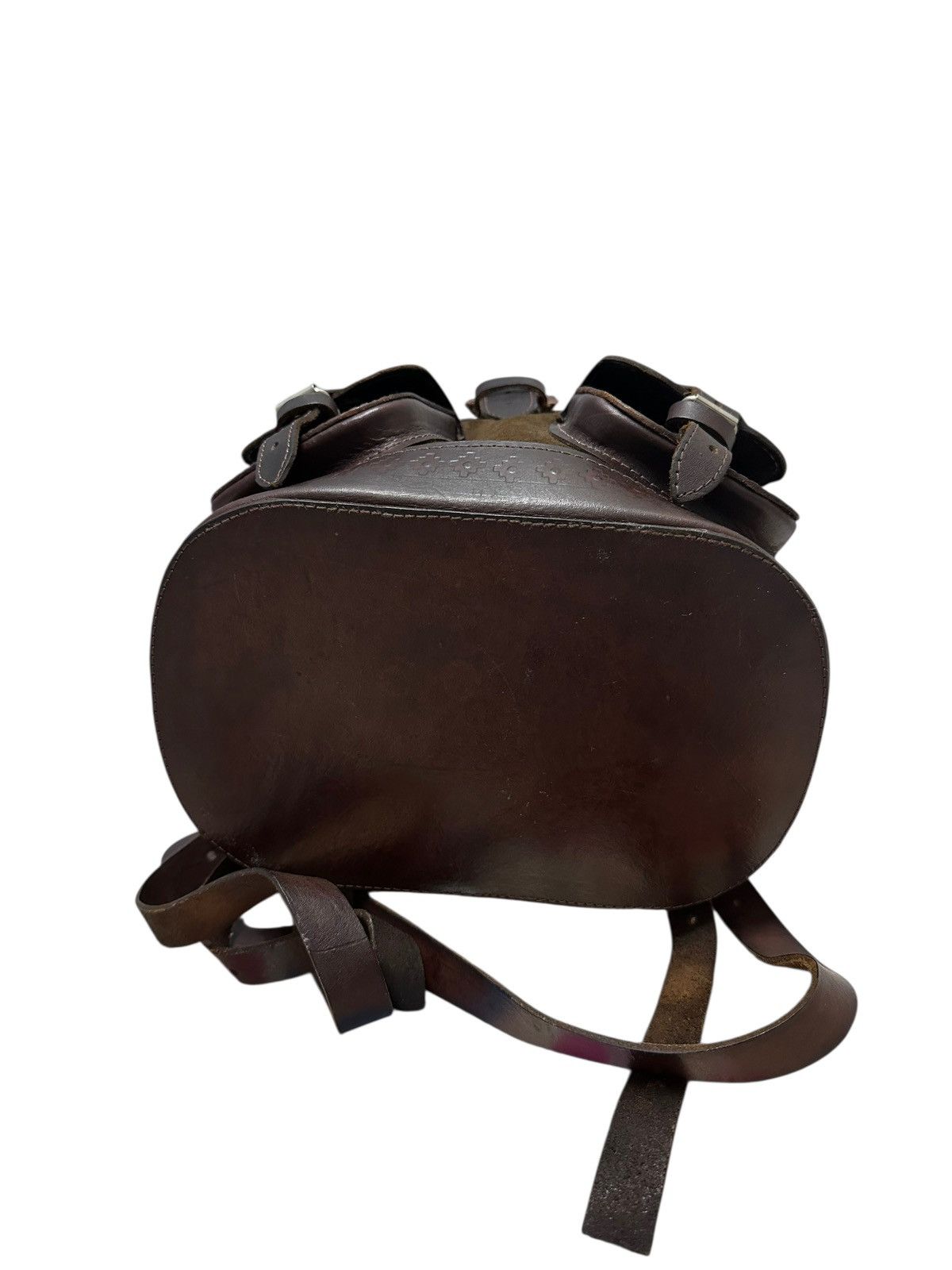 Japanese Brand Vintage Handmade Tactical Pockets Leather Backpack Size ONE SIZE - 9 Thumbnail