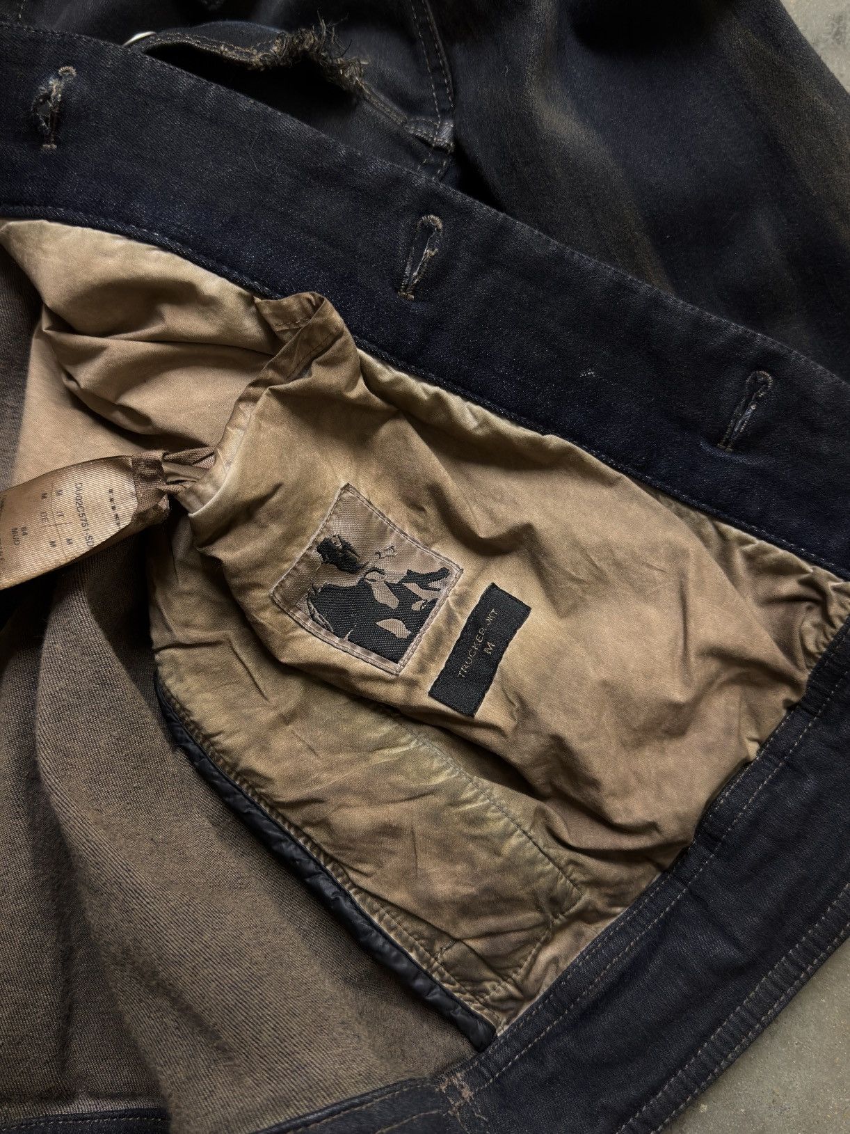 Rick Owens Rick Owens FW23 ‘Luxor’ Mud Washed Trucker Jacket Size US M / EU 48-50 / 2 - 5 Thumbnail