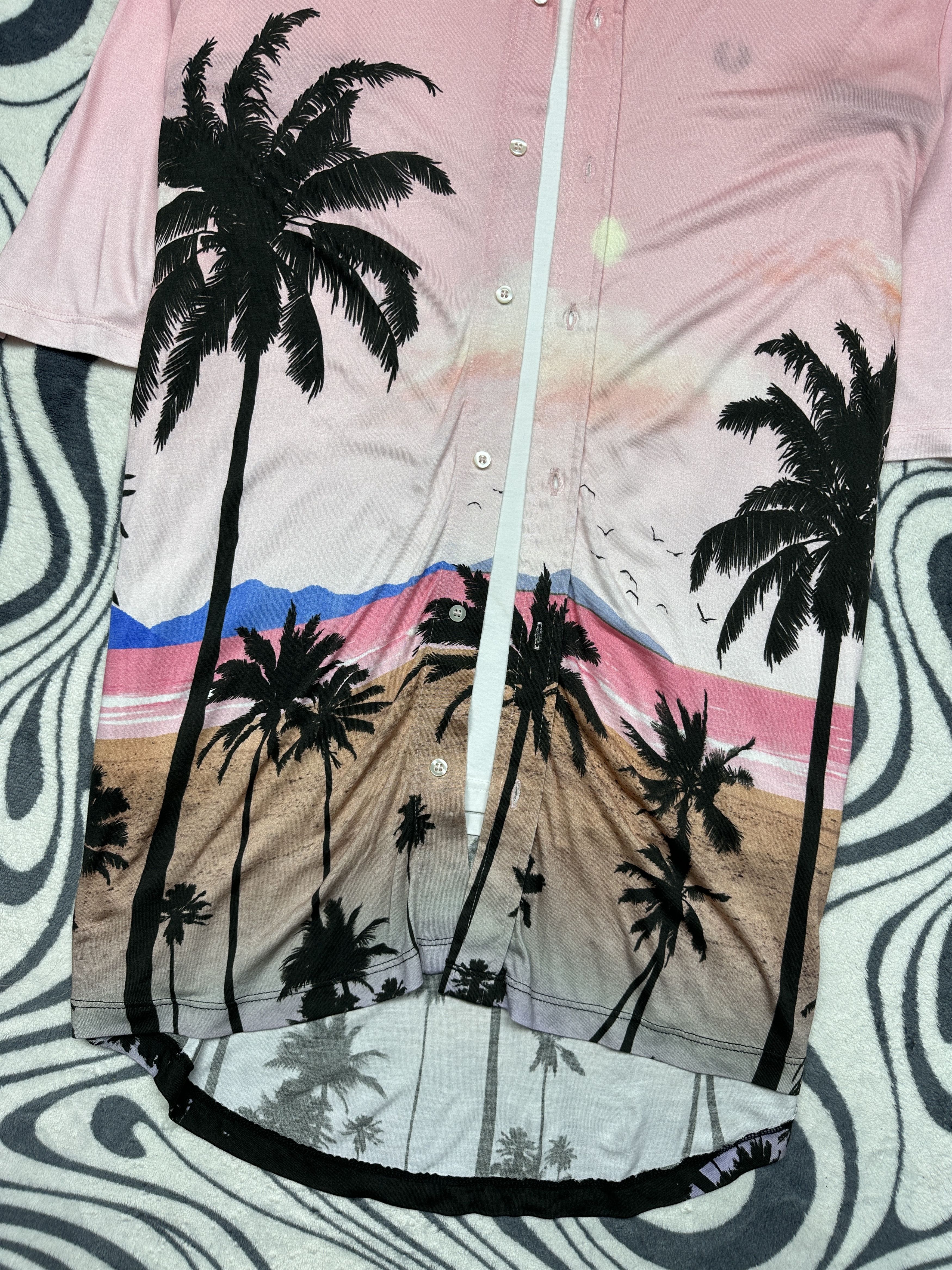 Zara Zara Vintage Mens Hawaiian Shirt Y2K Aloha Size US L / EU 52-54 / 3 - 3 Thumbnail