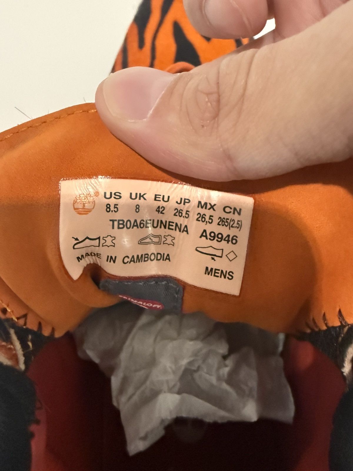 Supreme × Timberland Timberland Supreme Field Boot Tiger Mens 8.5 Orange Zebra Size US 8.5 / EU 41-42 - 9 Thumbnail