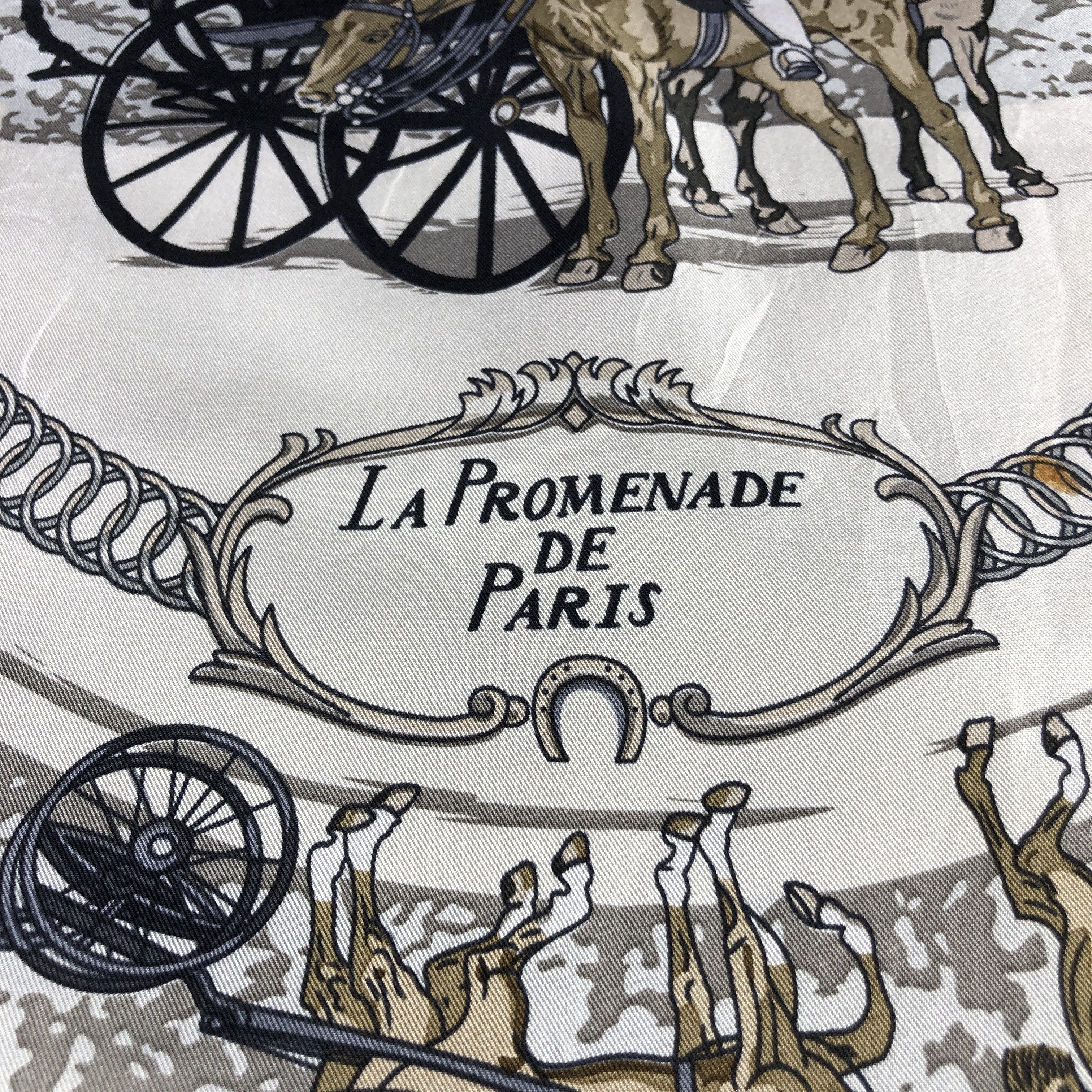 Japanese Brand Top Notch La Promenade de Paris Baroque Silk Scarf M1216 Size ONE SIZE - 4 Thumbnail