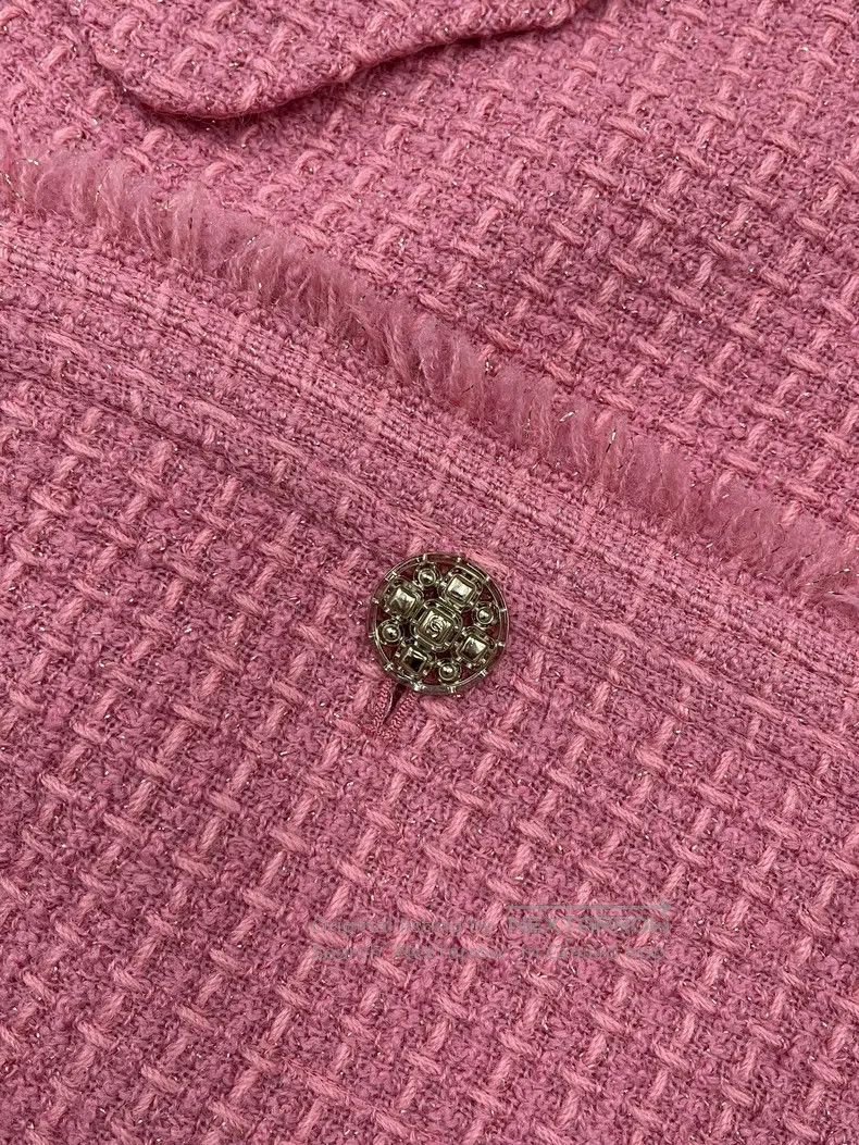 Chanel Chanel Pink tweed four-pocket jacket Size XS / US 0-2 / IT 36-38 - 3 Thumbnail